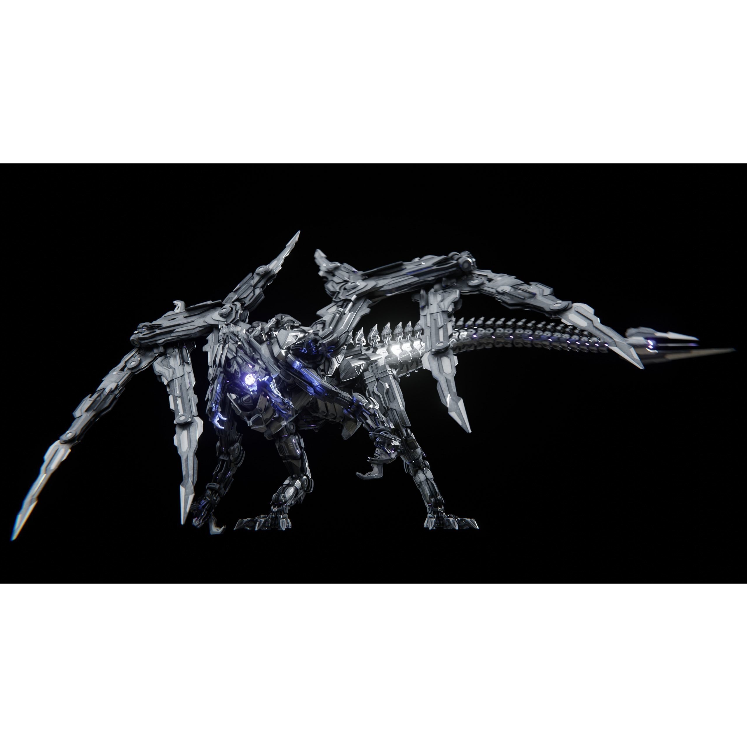 Mecha Dragon - Low-Poly Game-Ready 3D Model - View 13