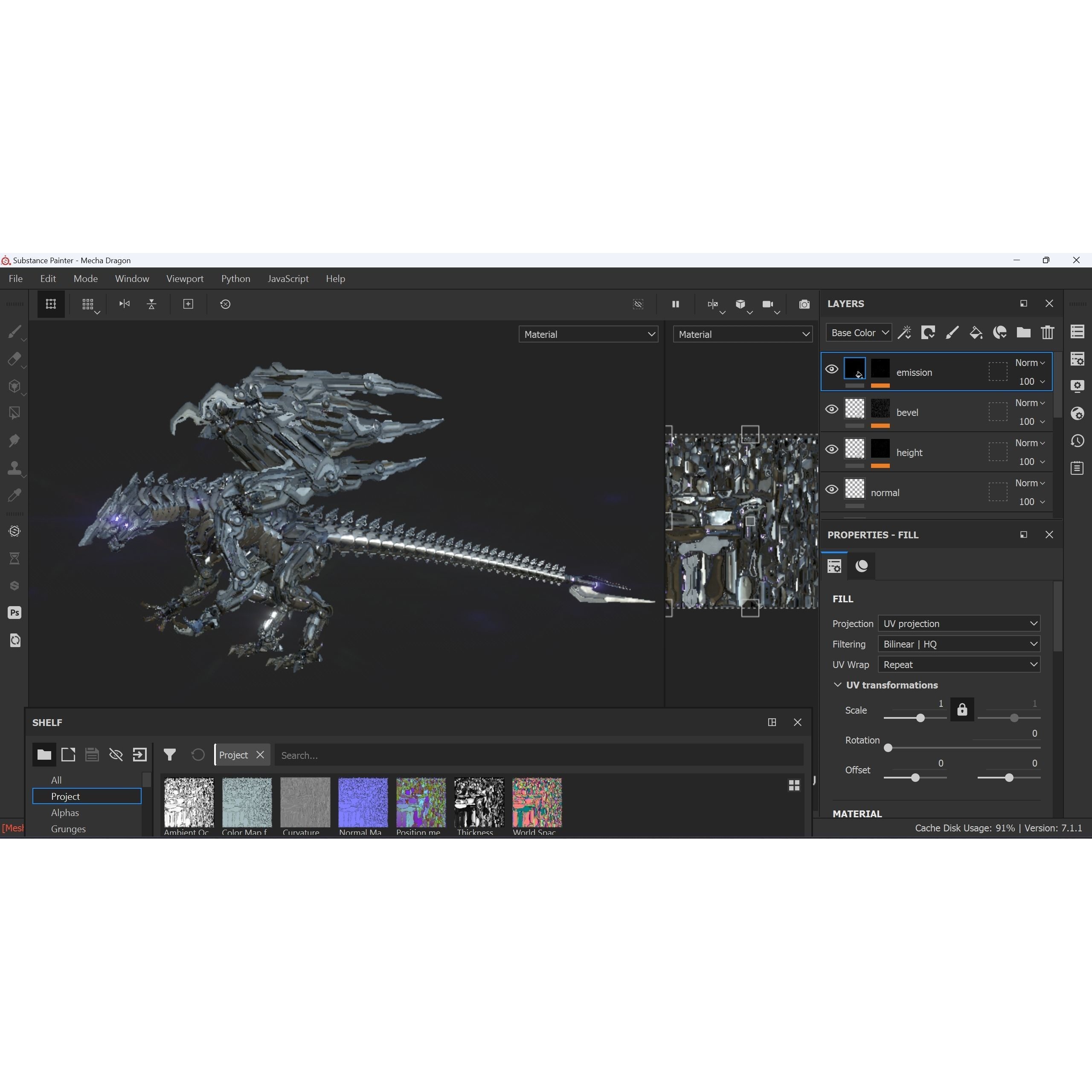 Mecha Dragon - Low-Poly Game-Ready 3D Model - View 17