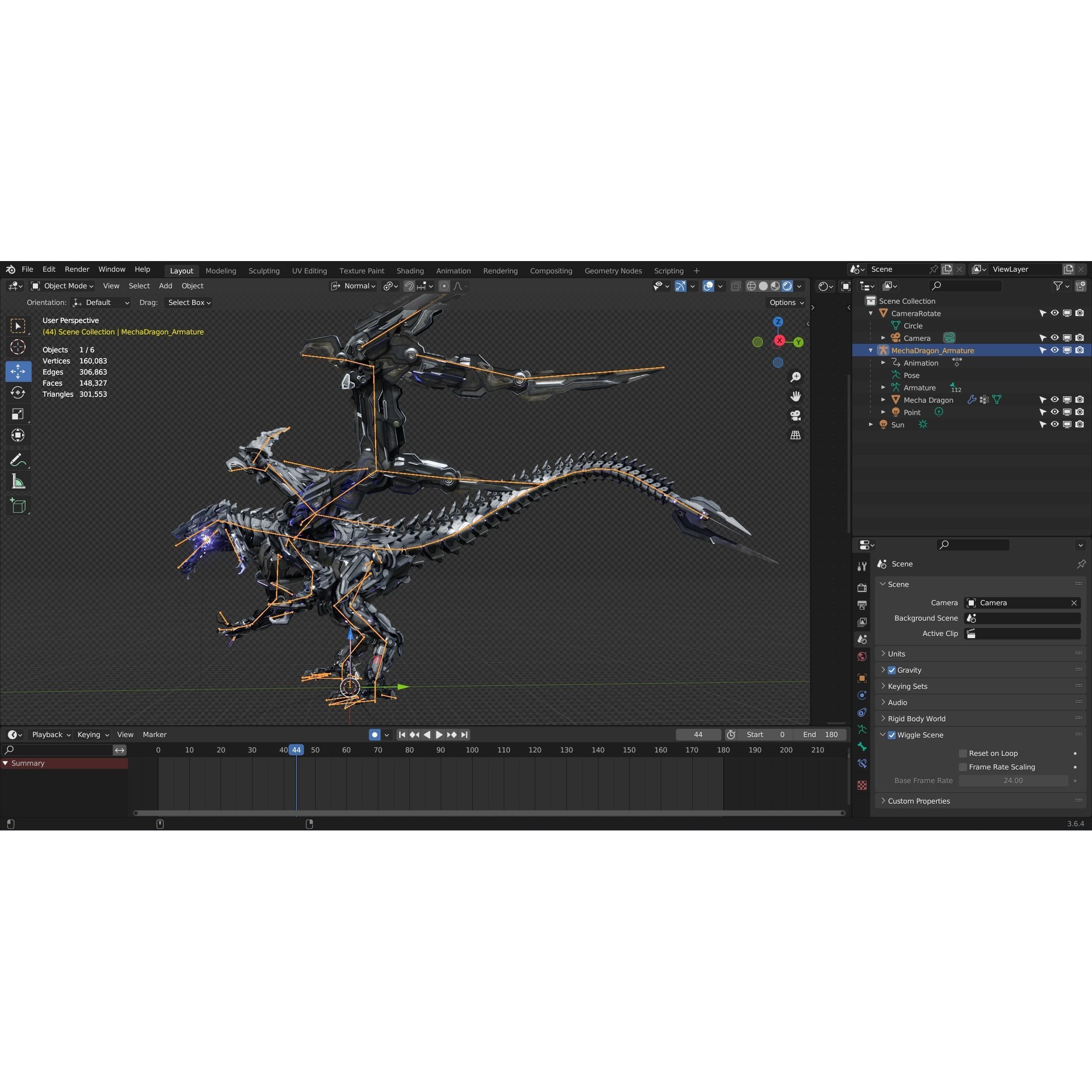 Mecha Dragon - Low-Poly Game-Ready 3D Model - View 18