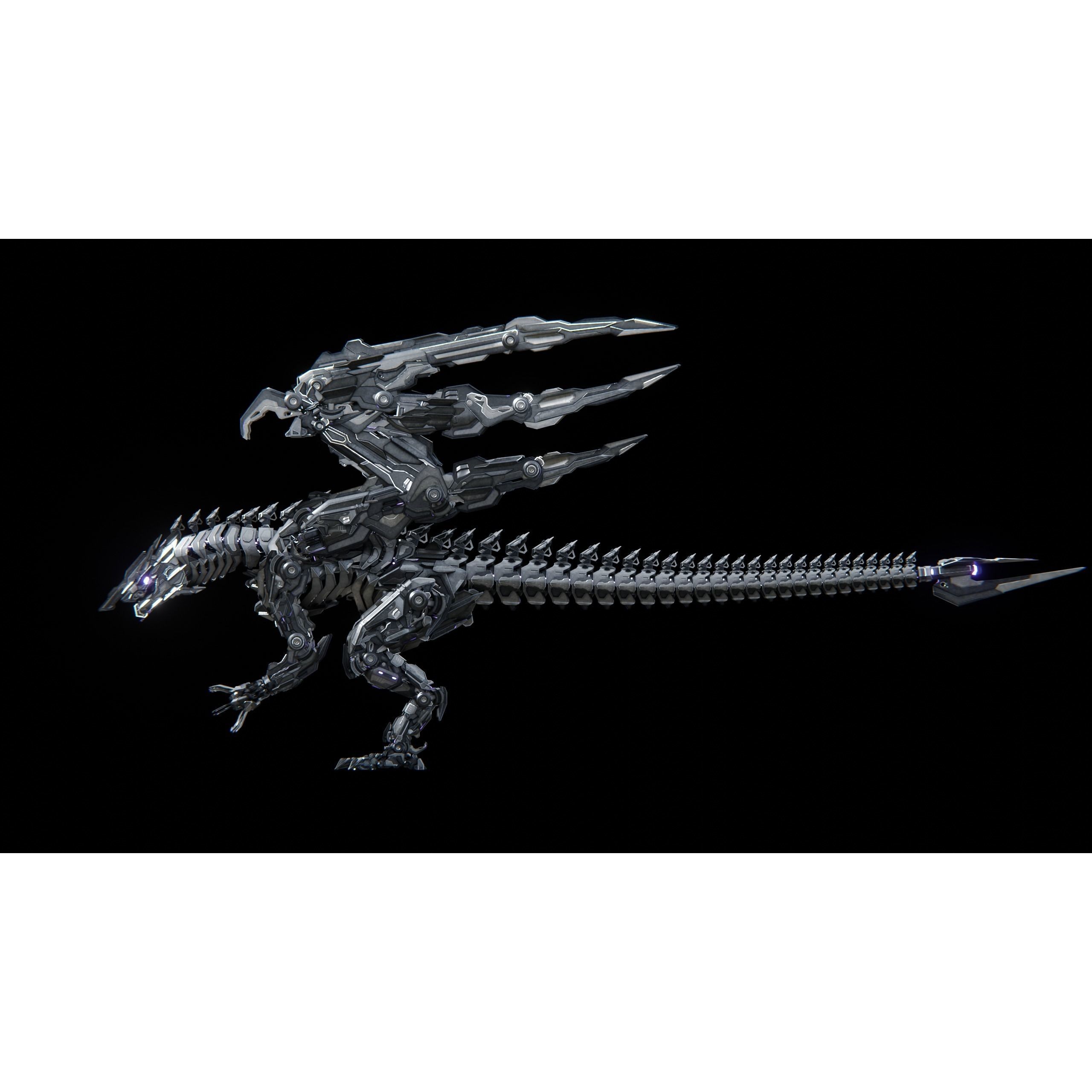 Mecha Dragon - Low-Poly Game-Ready 3D Model - View 20