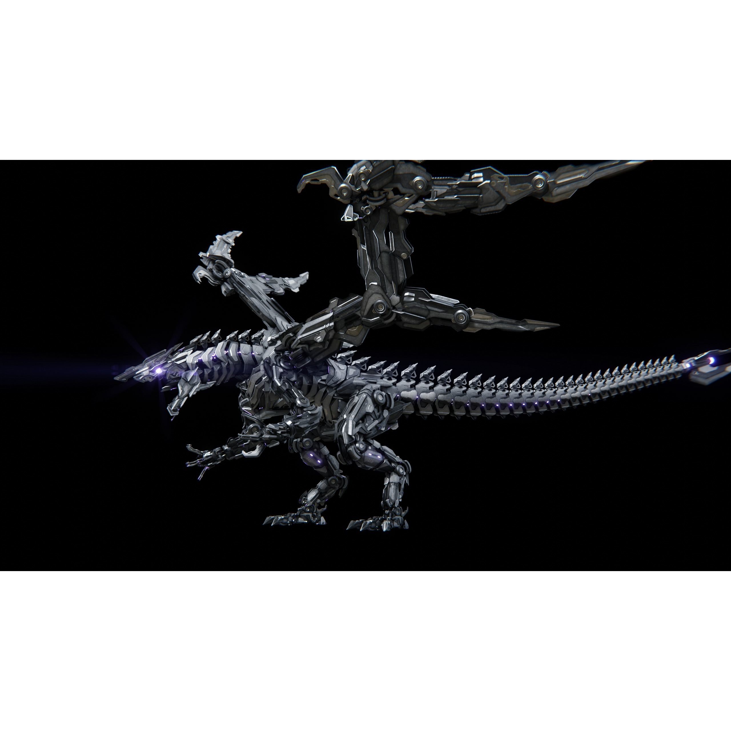 Mecha Dragon - Low-Poly Game-Ready 3D Model - View 28