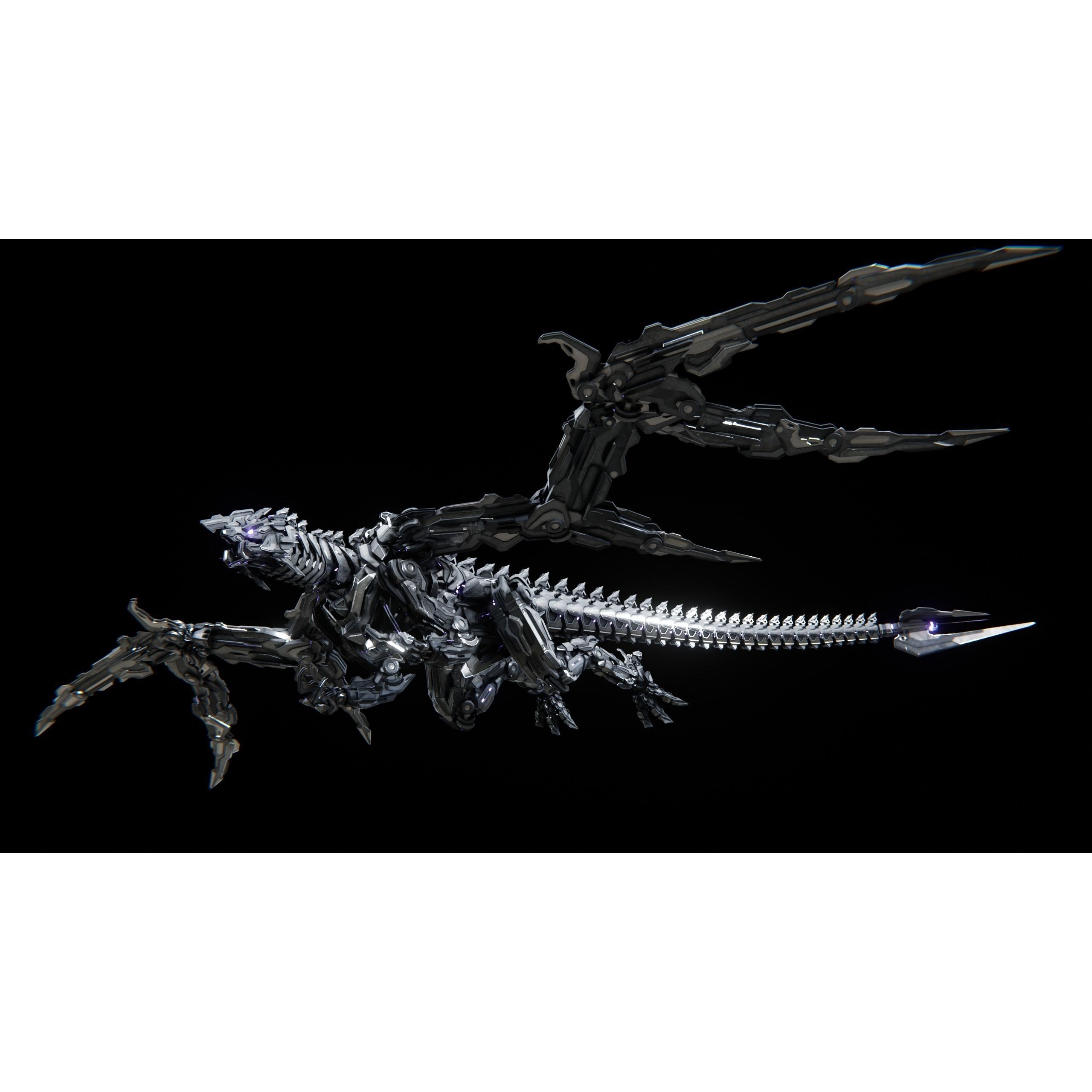 Mecha Dragon - Low-Poly Game-Ready 3D Model - View 29