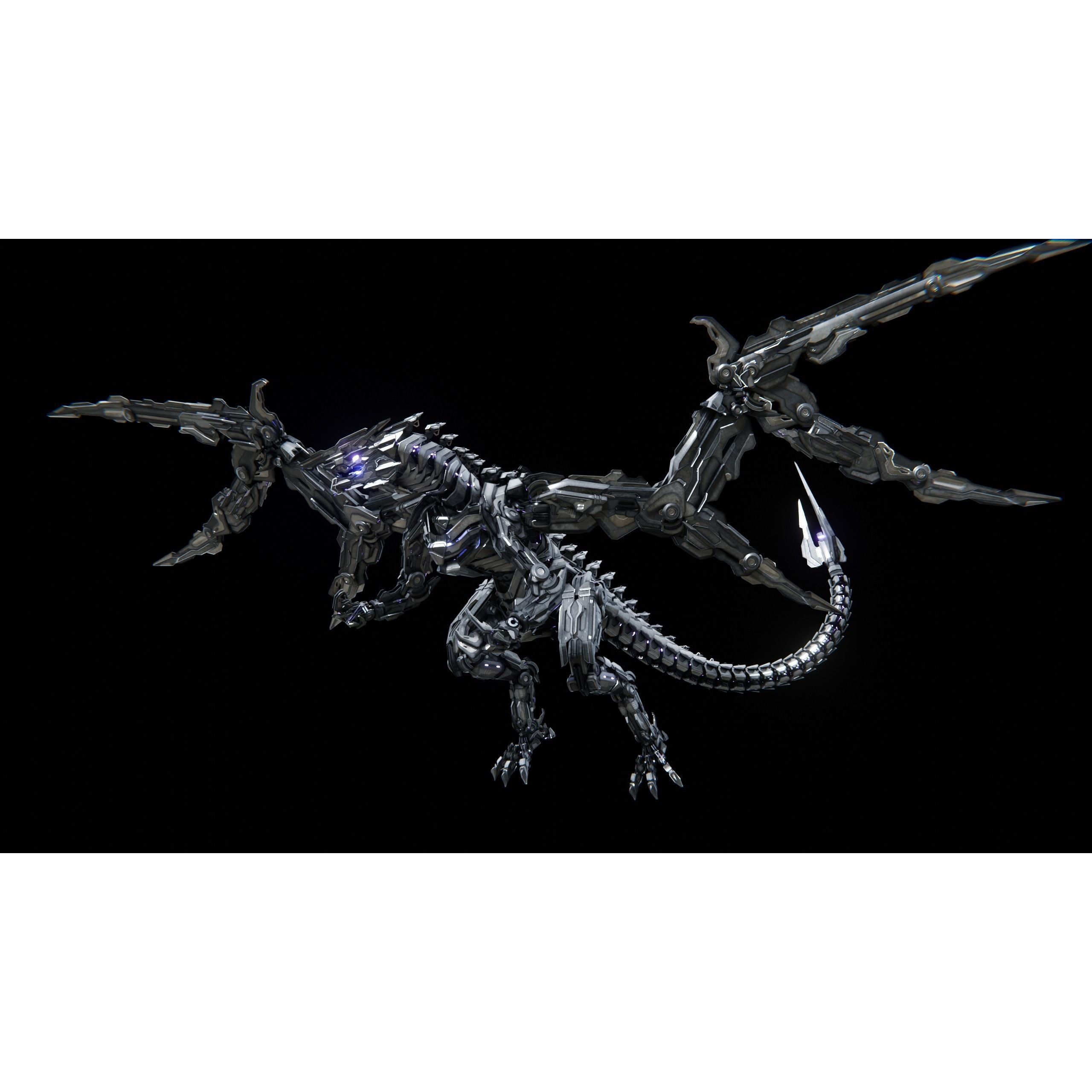 Mecha Dragon - Low-Poly Game-Ready 3D Model - View 32