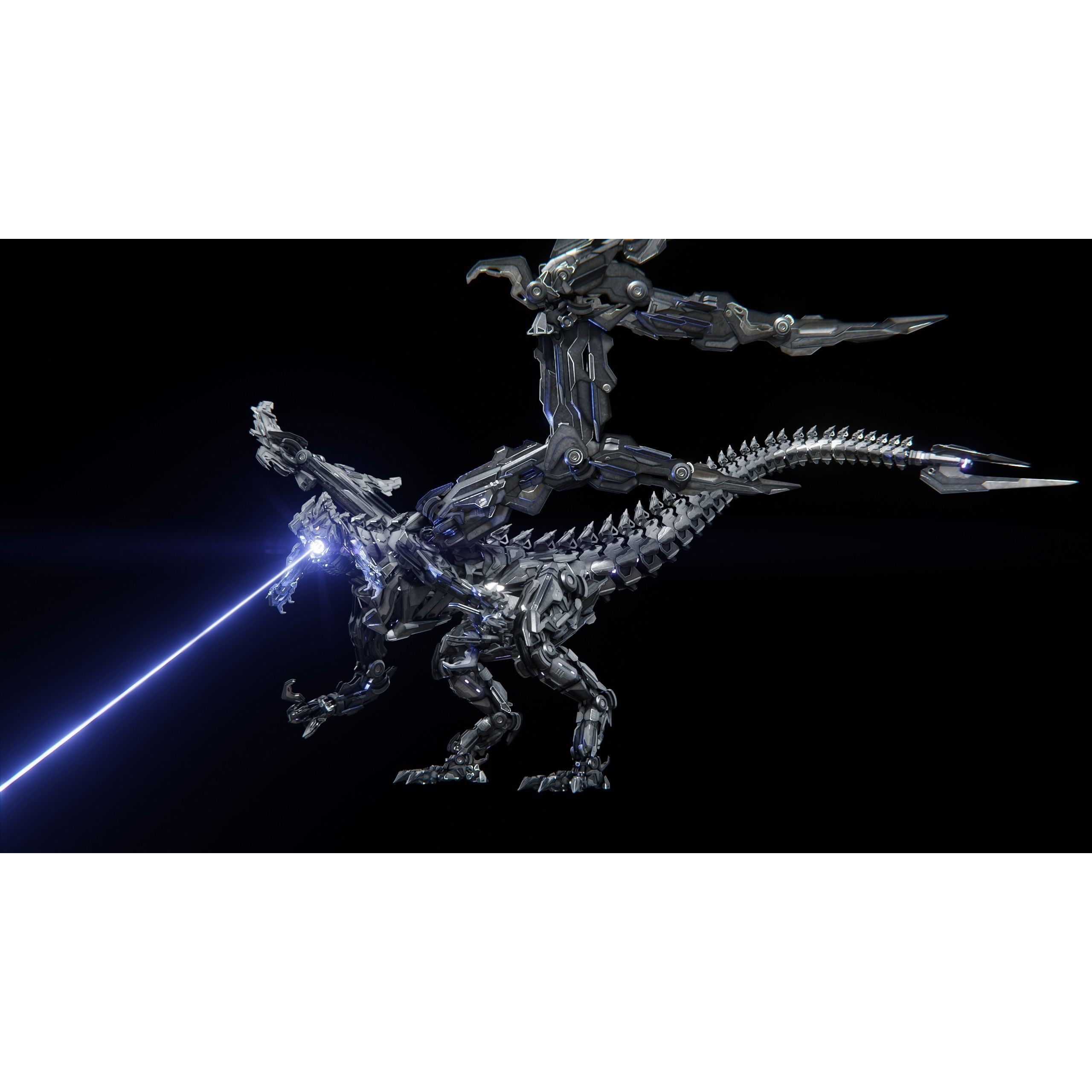 Mecha Dragon - Low-Poly Game-Ready 3D Model - View 38