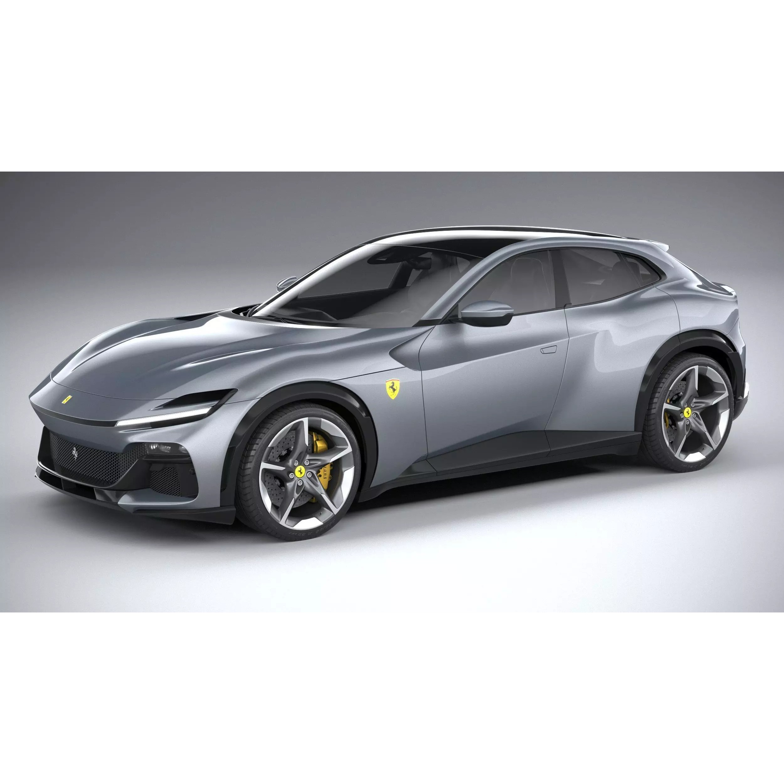 Ferrari Purosangue 2023 - High-Poly 3D Model - View 2