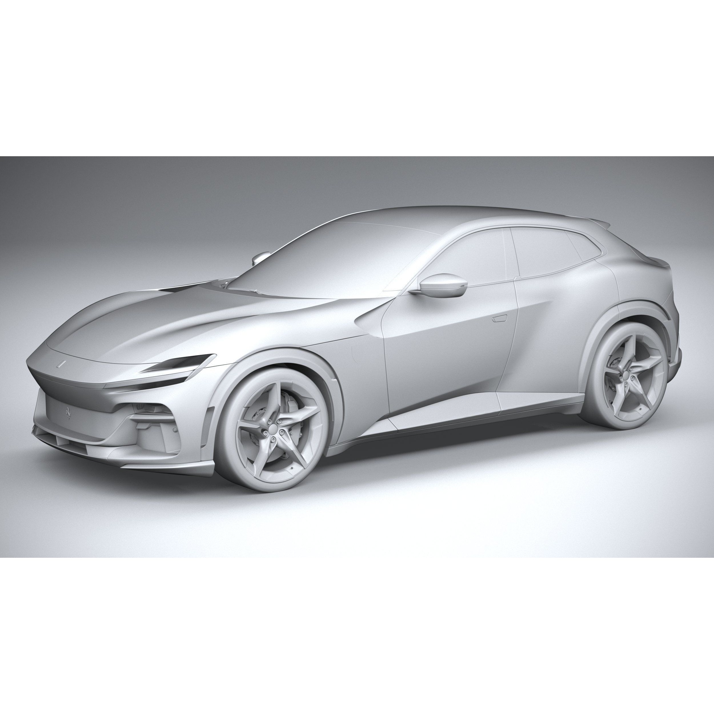 Ferrari Purosangue 2023 - High-Poly 3D Model - View 21