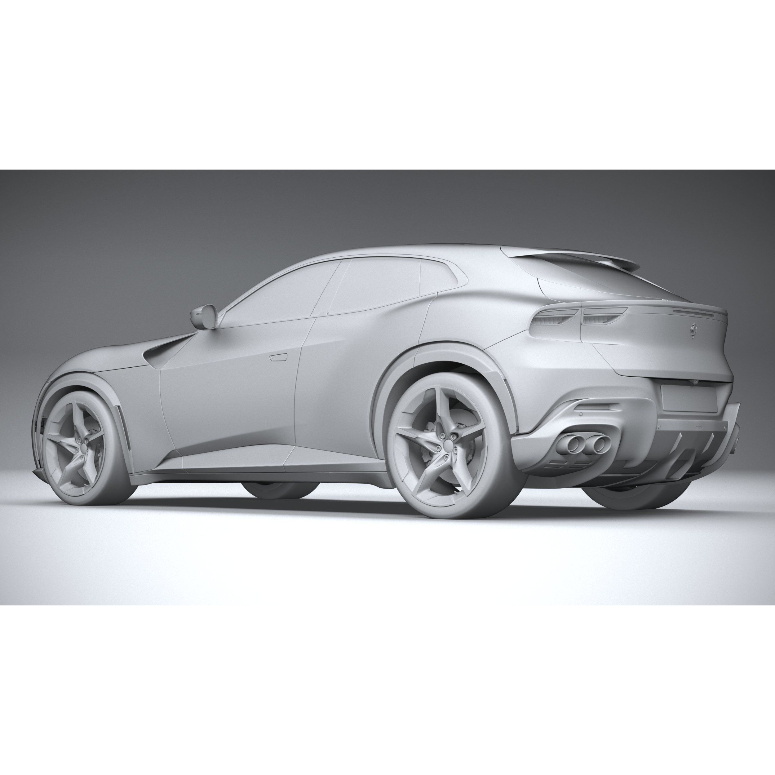 Ferrari Purosangue 2023 - High-Poly 3D Model - View 23