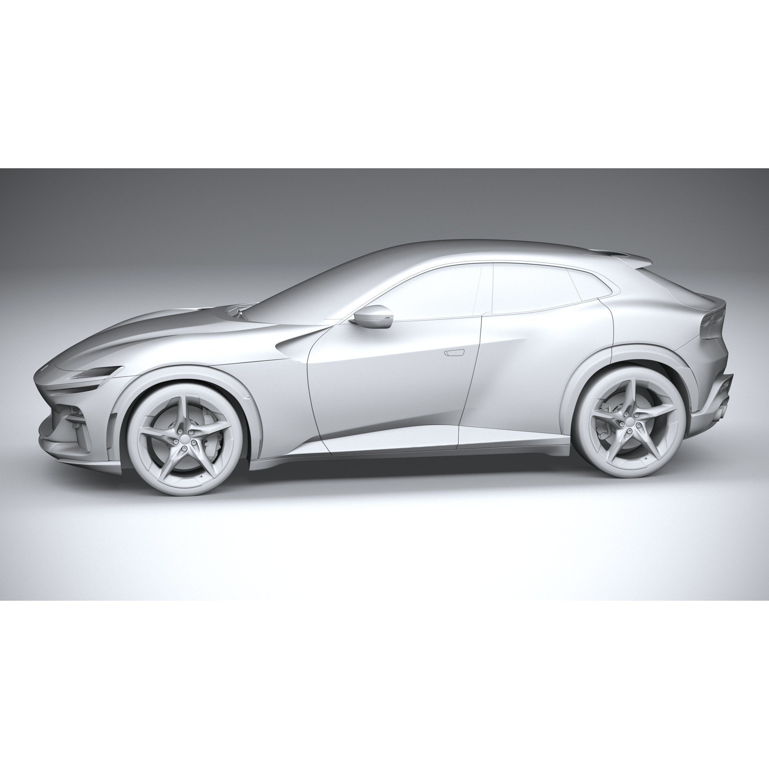 Ferrari Purosangue 2023 - High-Poly 3D Model - View 24