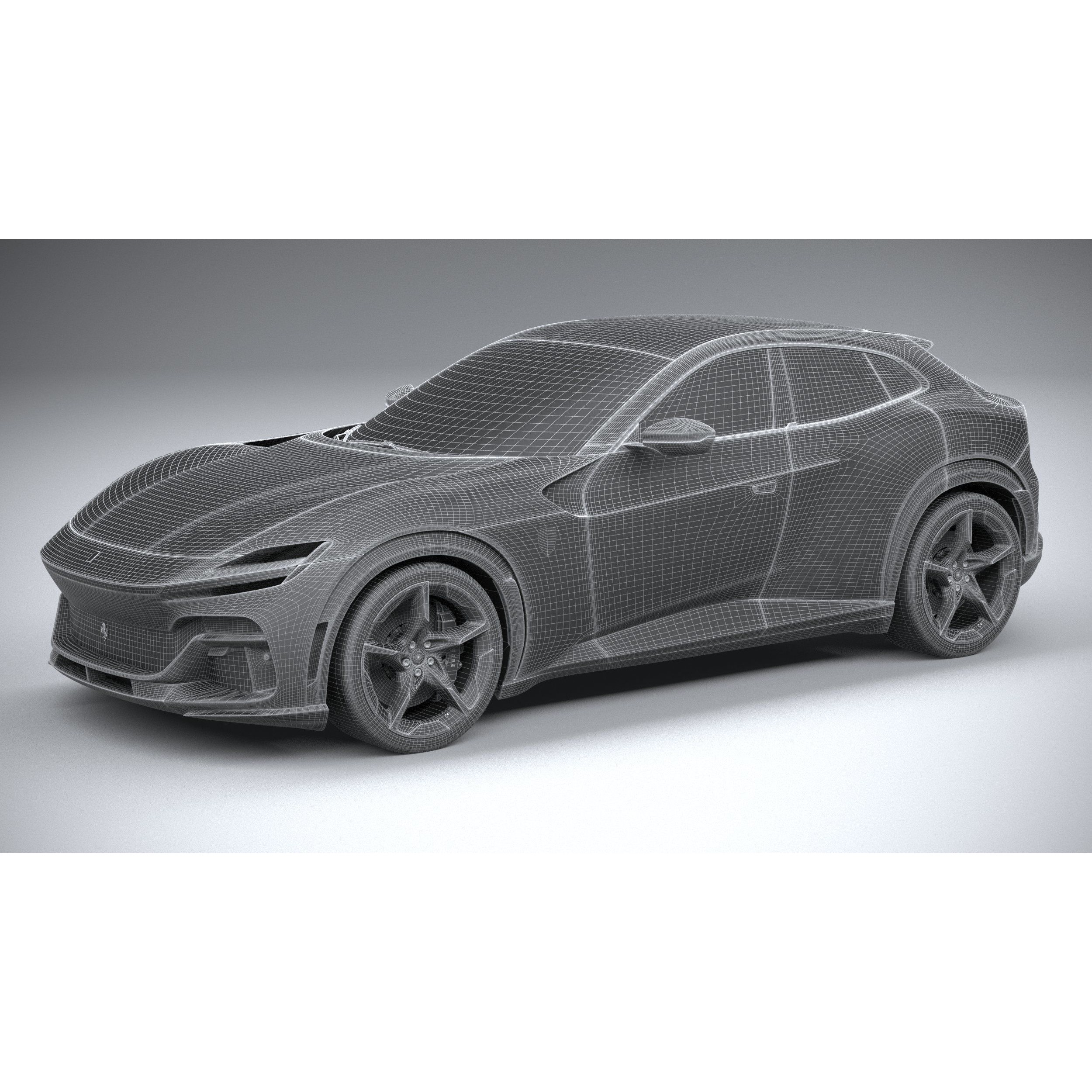 Ferrari Purosangue 2023 - High-Poly 3D Model - View 28