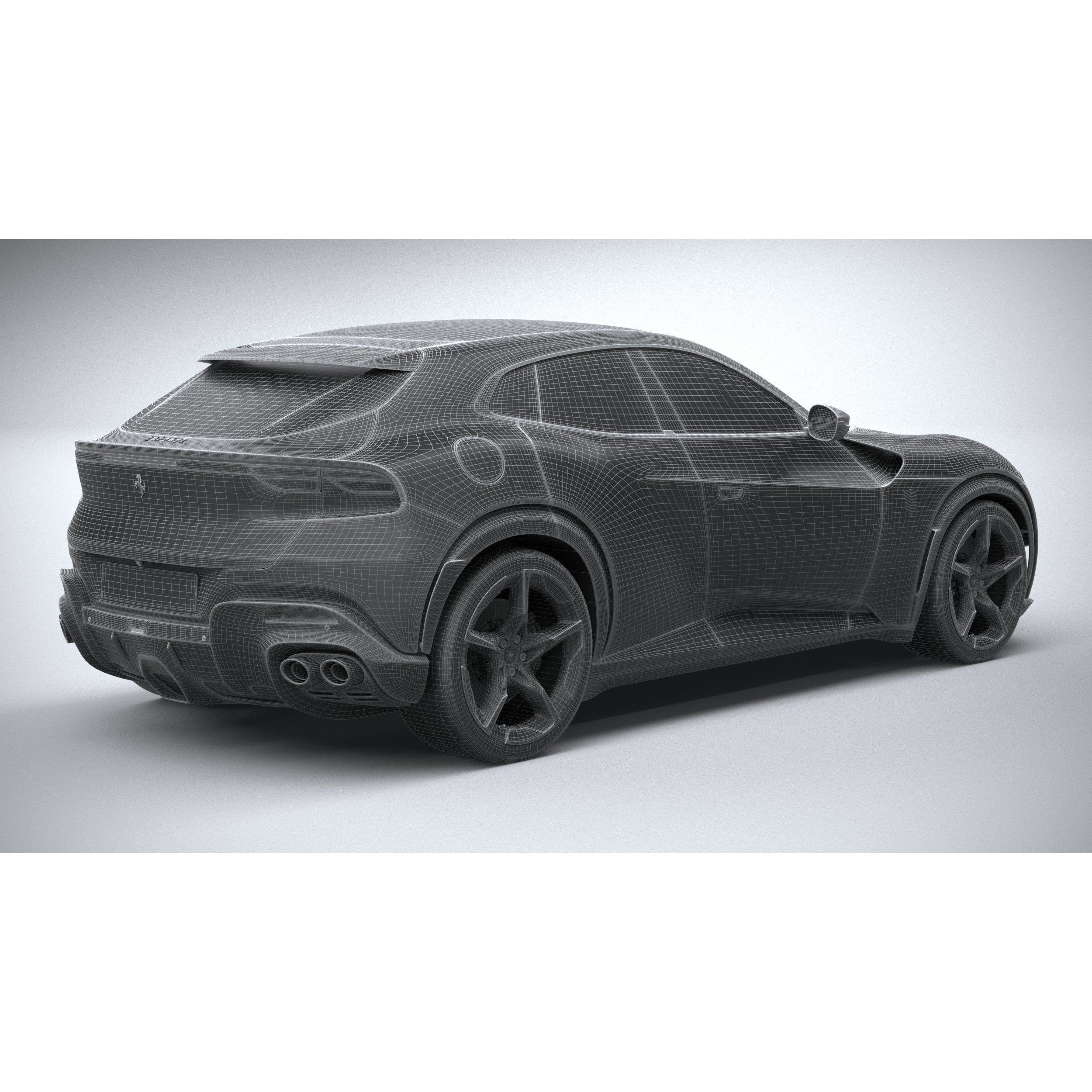 Ferrari Purosangue 2023 - High-Poly 3D Model - View 29