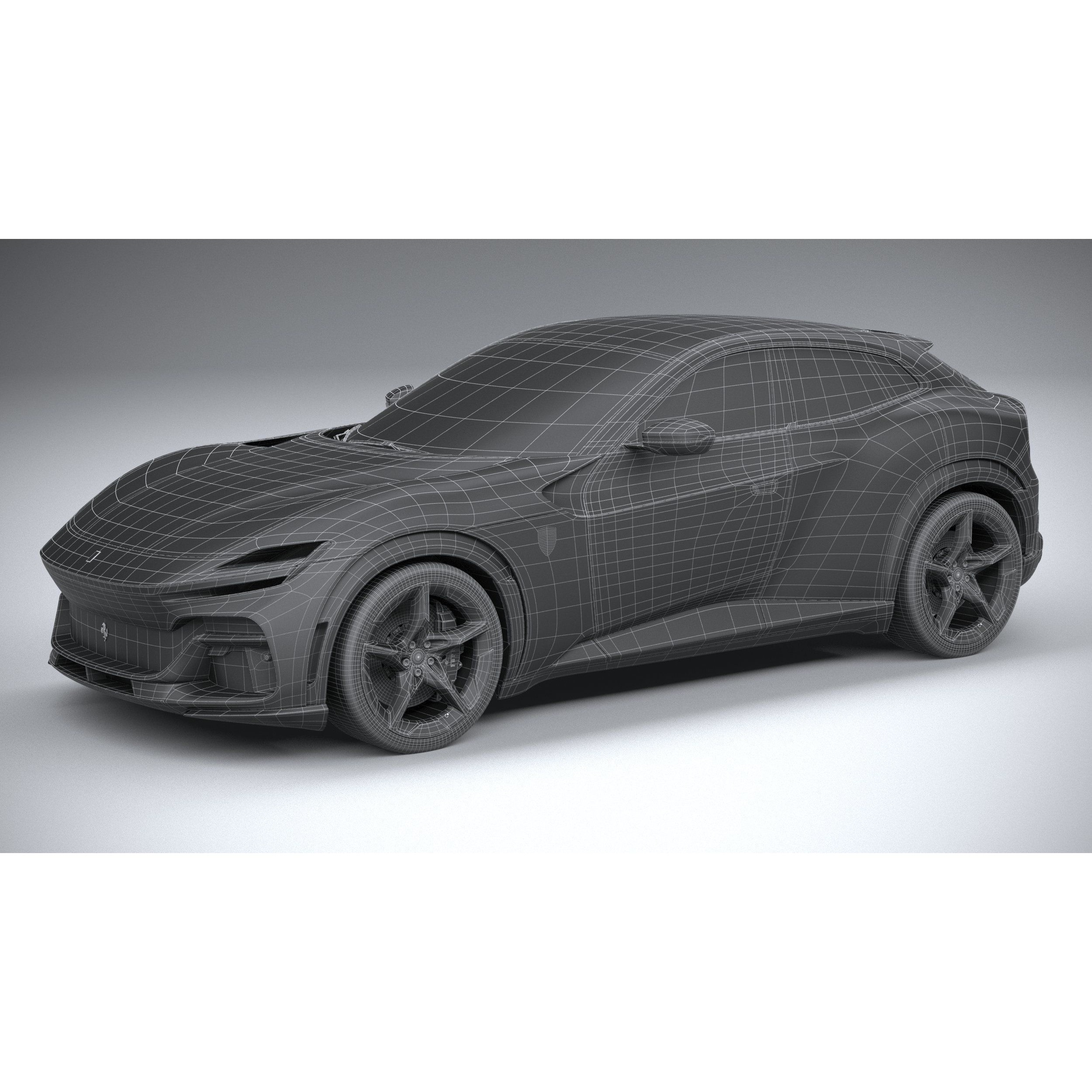 Ferrari Purosangue 2023 - High-Poly 3D Model - View 30