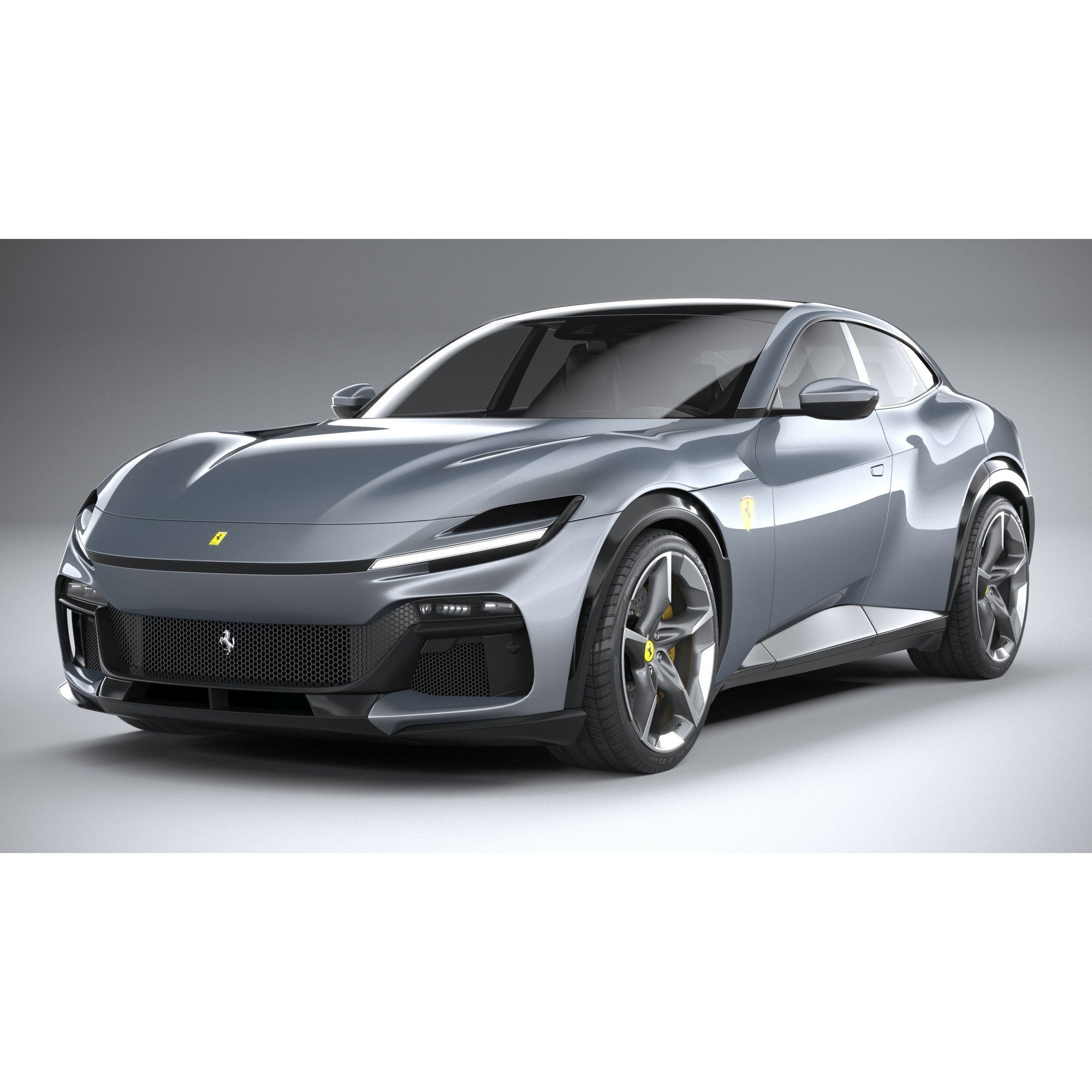 Ferrari Purosangue 2023 - High-Poly 3D Model - View 4