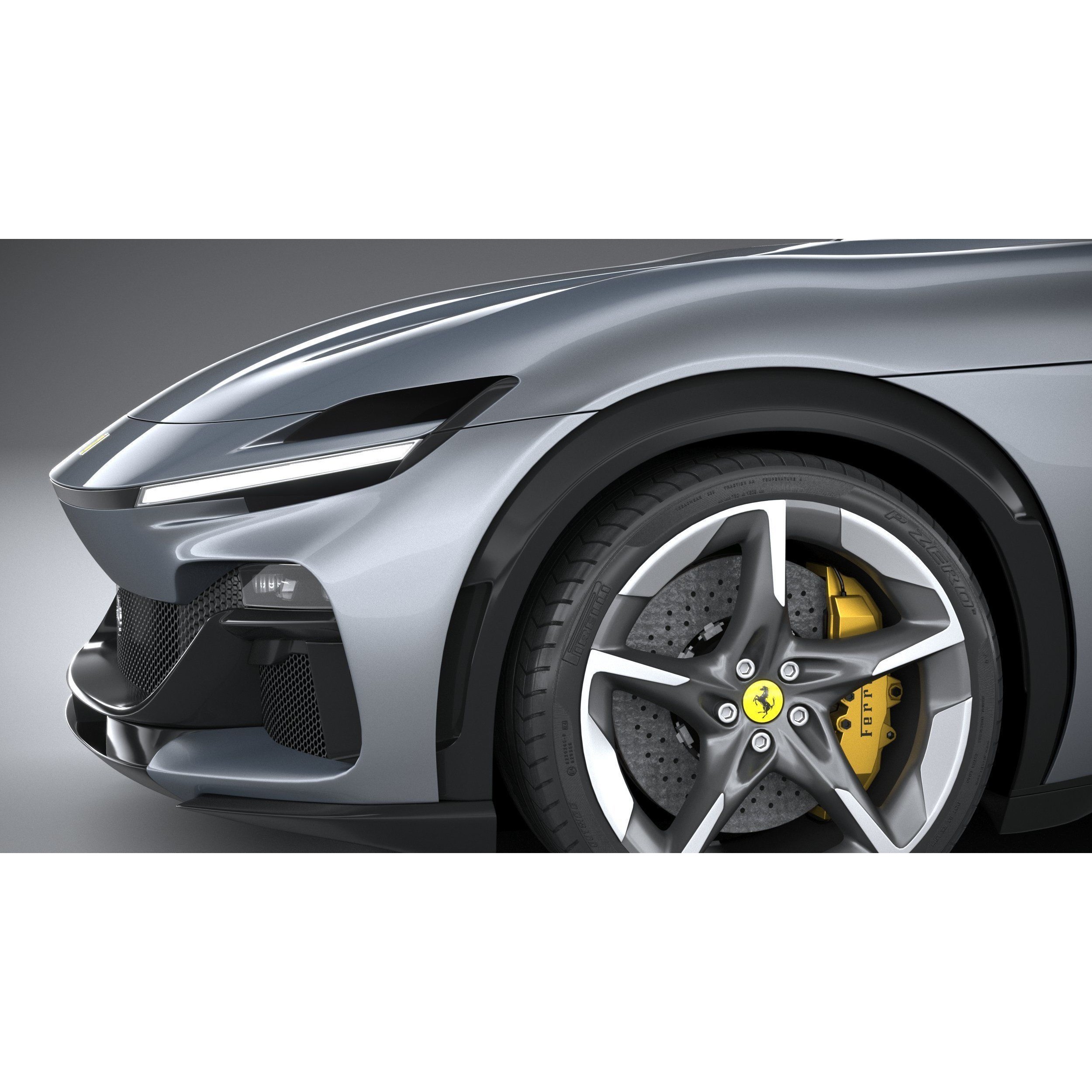 Ferrari Purosangue 2023 - High-Poly 3D Model - View 5