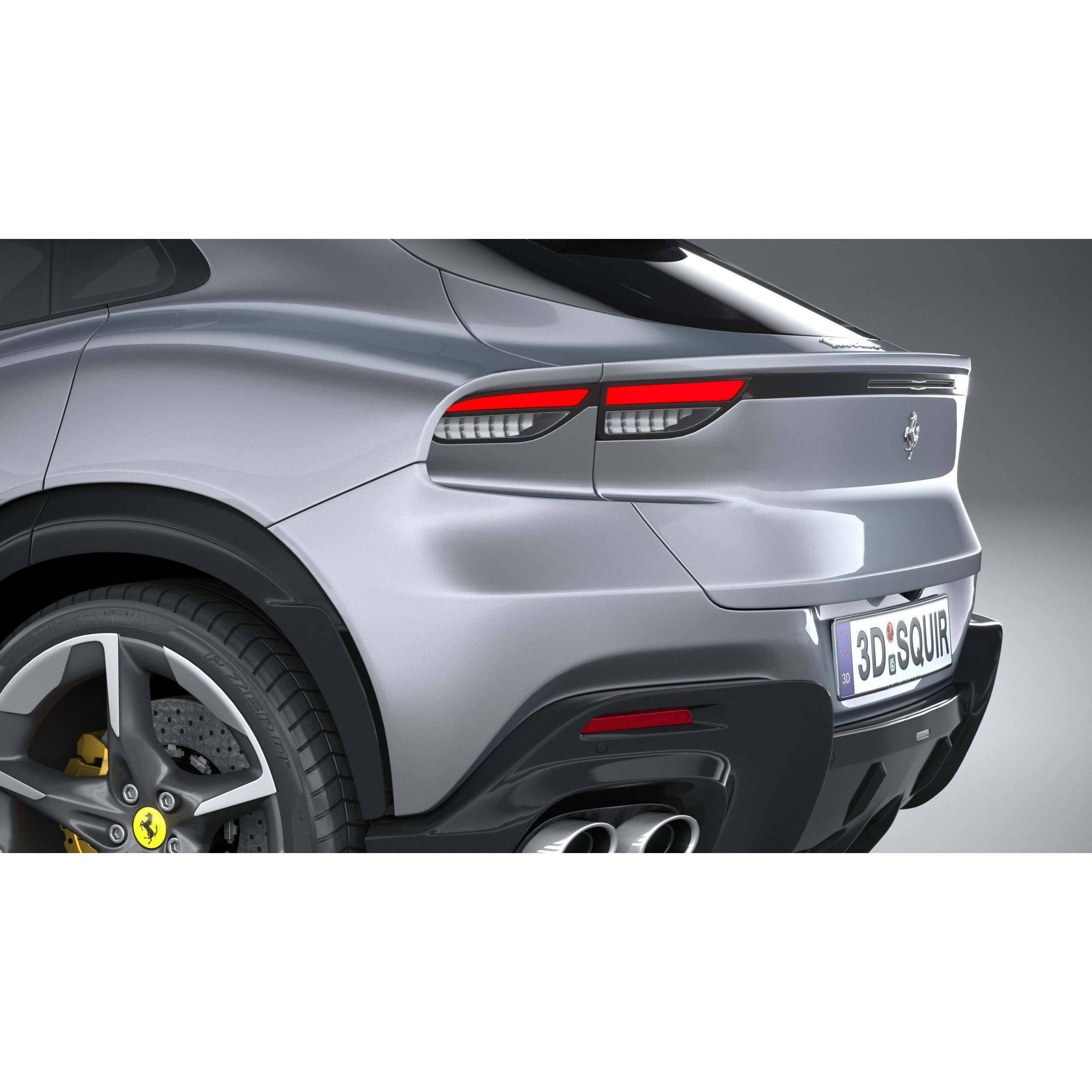 Ferrari Purosangue 2023 - High-Poly 3D Model - View 8