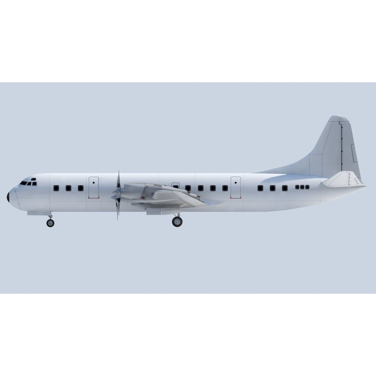 Lockheed L-188 Electra - Low-Poly Game-Ready 3D Model - View 11