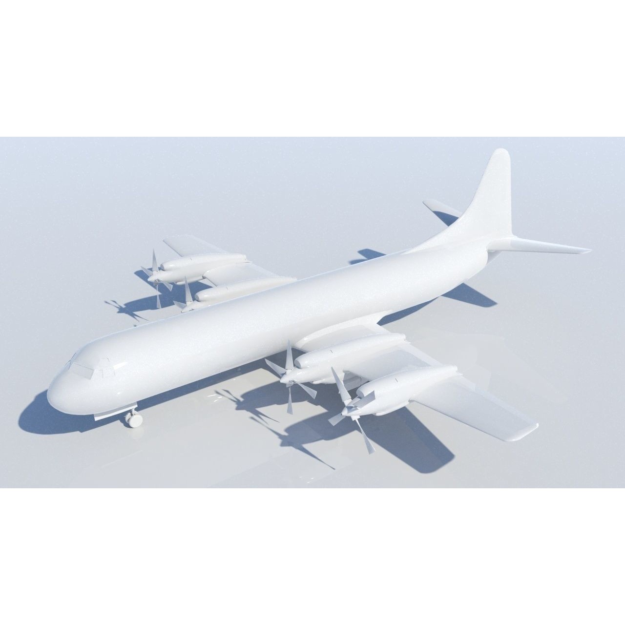 Lockheed L-188 Electra - Low-Poly Game-Ready 3D Model - View 13