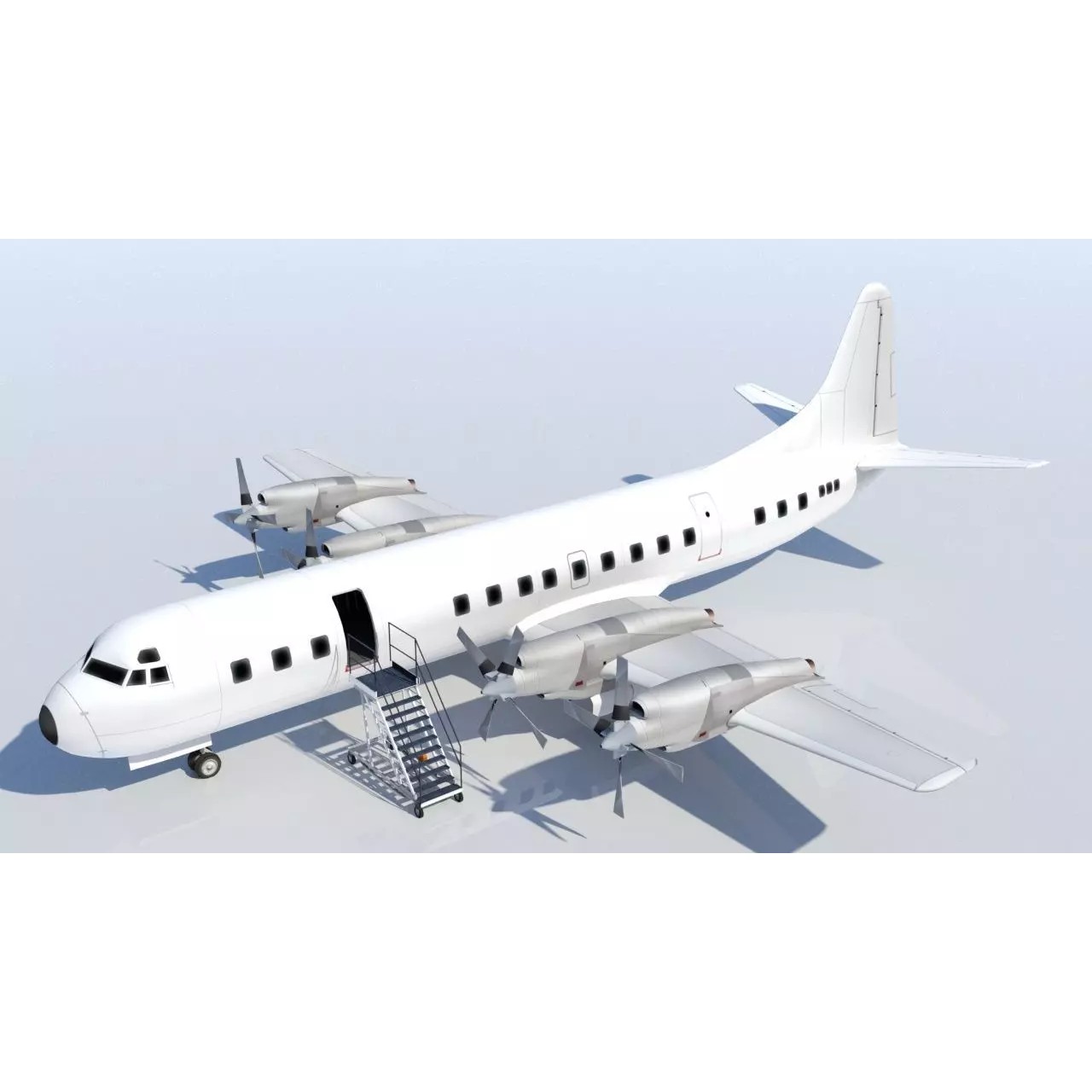 Lockheed L-188 Electra - Low-Poly Game-Ready 3D Model - View 2