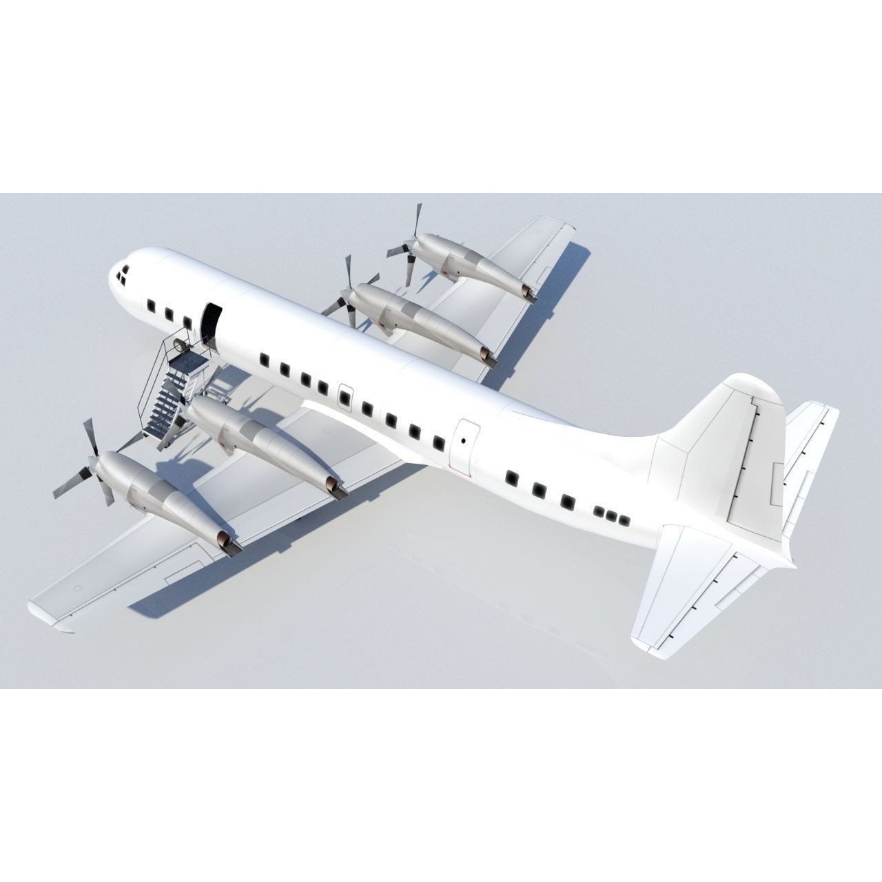 Lockheed L-188 Electra - Low-Poly Game-Ready 3D Model - View 4
