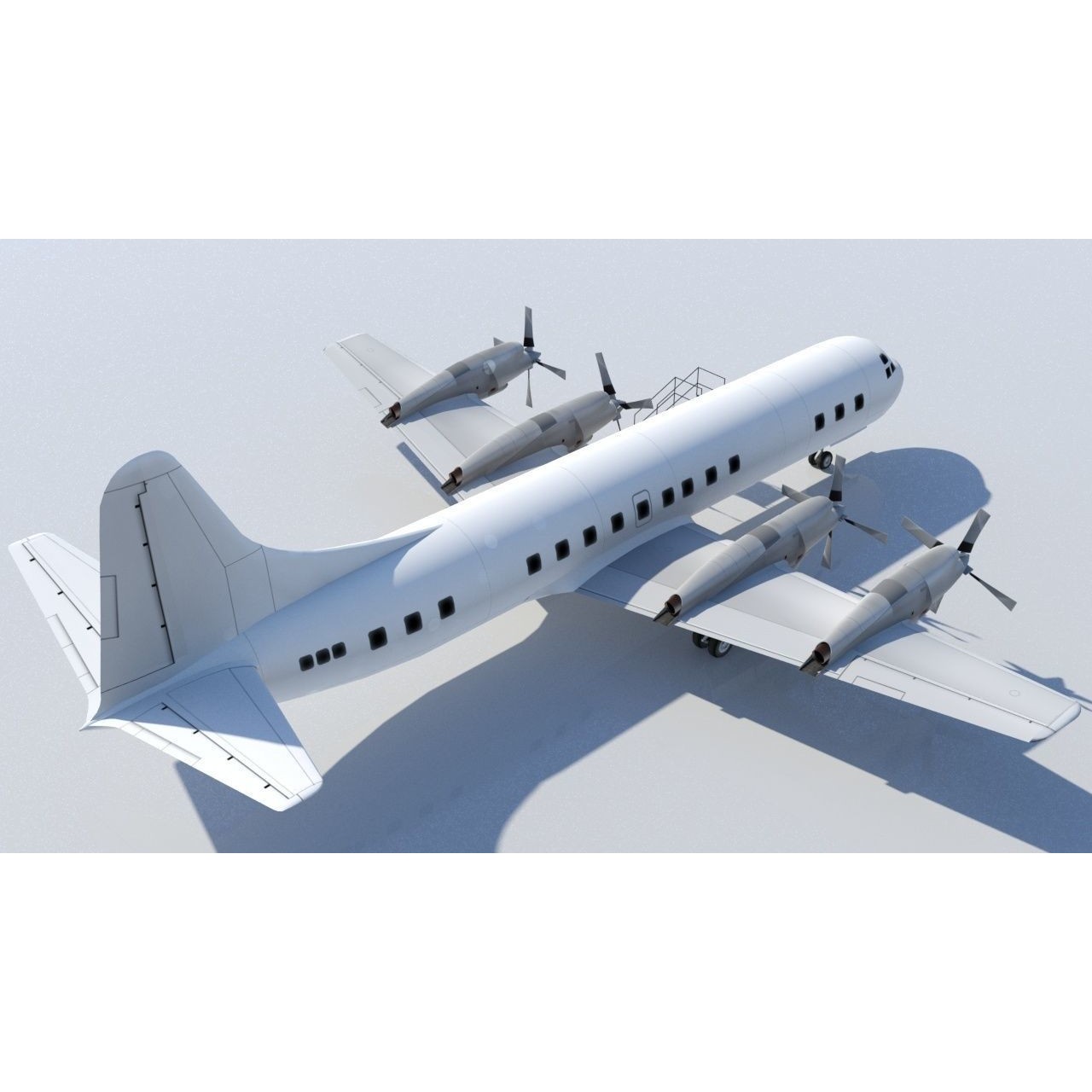 Lockheed L-188 Electra - Low-Poly Game-Ready 3D Model - View 6