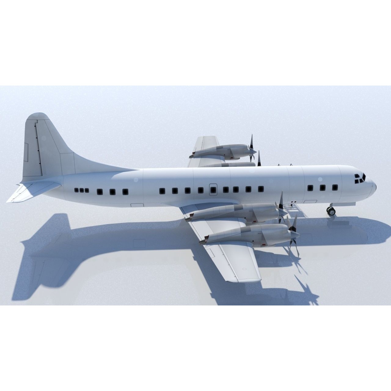 Lockheed L-188 Electra - Low-Poly Game-Ready 3D Model - View 7