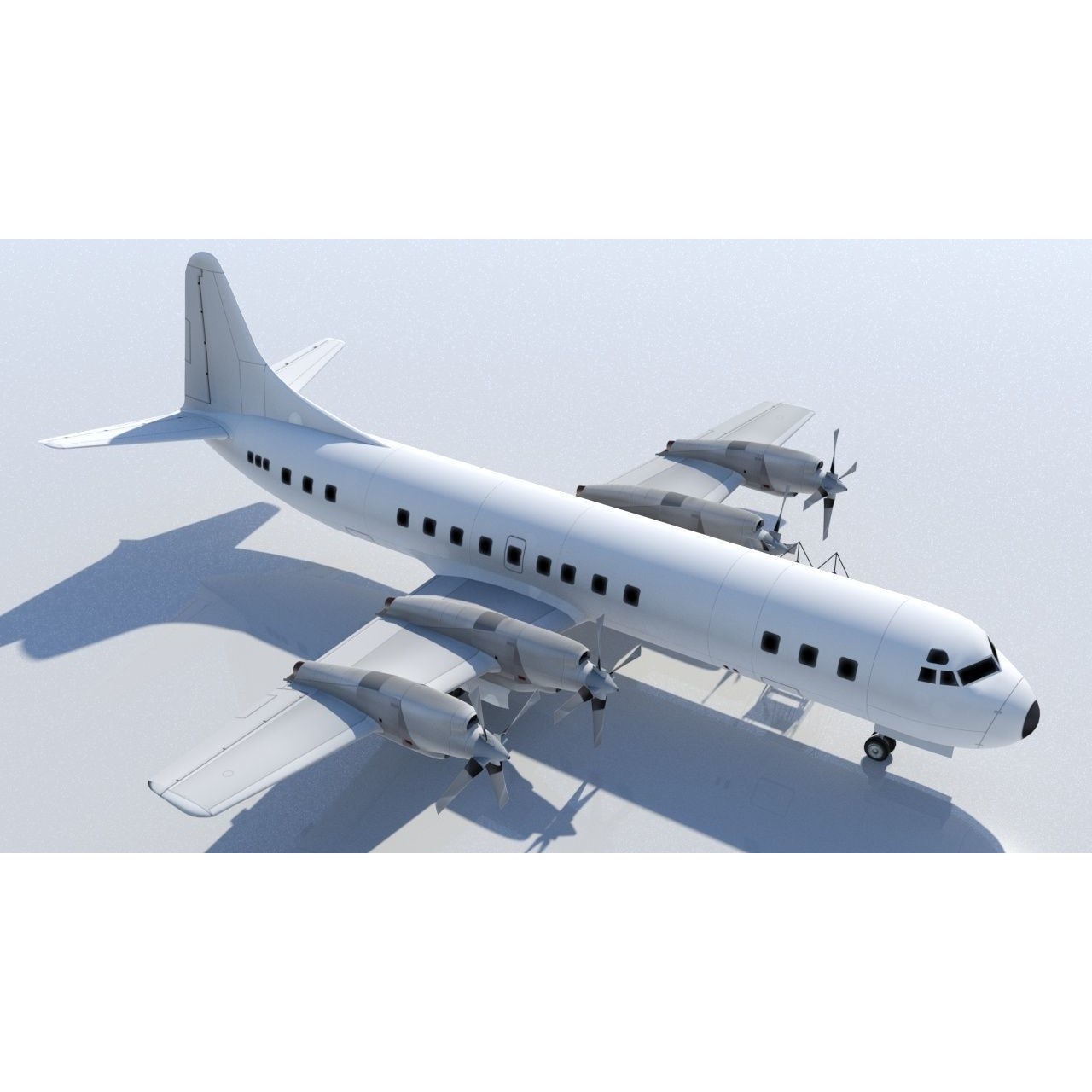 Lockheed L-188 Electra - Low-Poly Game-Ready 3D Model - View 8
