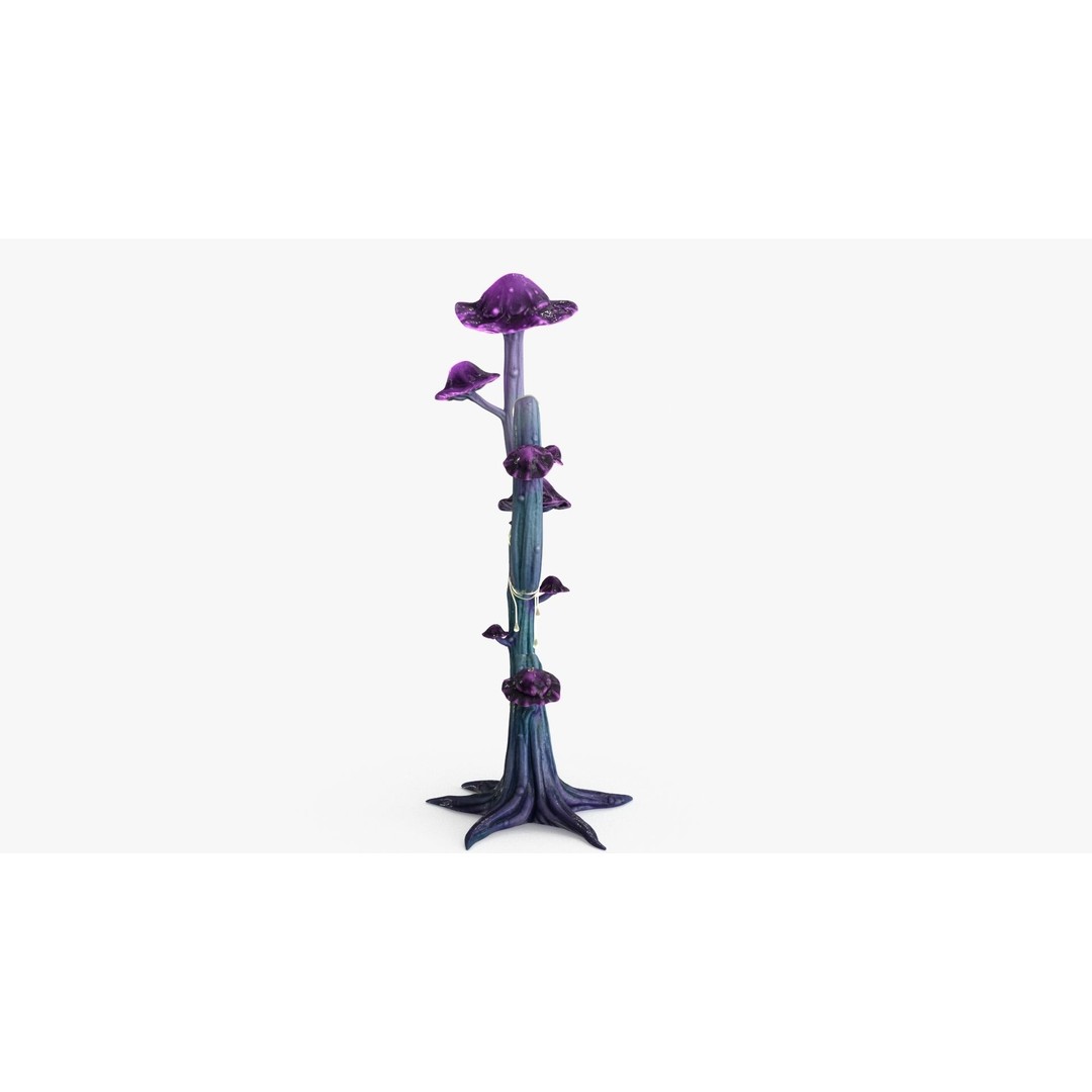 Magic Mushroom 3D Model – Low Poly Fantasy Plant, FBX & Blender - View 16