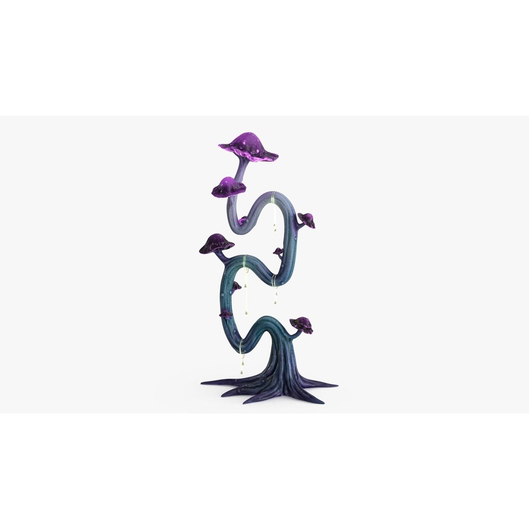 Magic Mushroom 3D Model – Low Poly Fantasy Plant, FBX & Blender - View 18