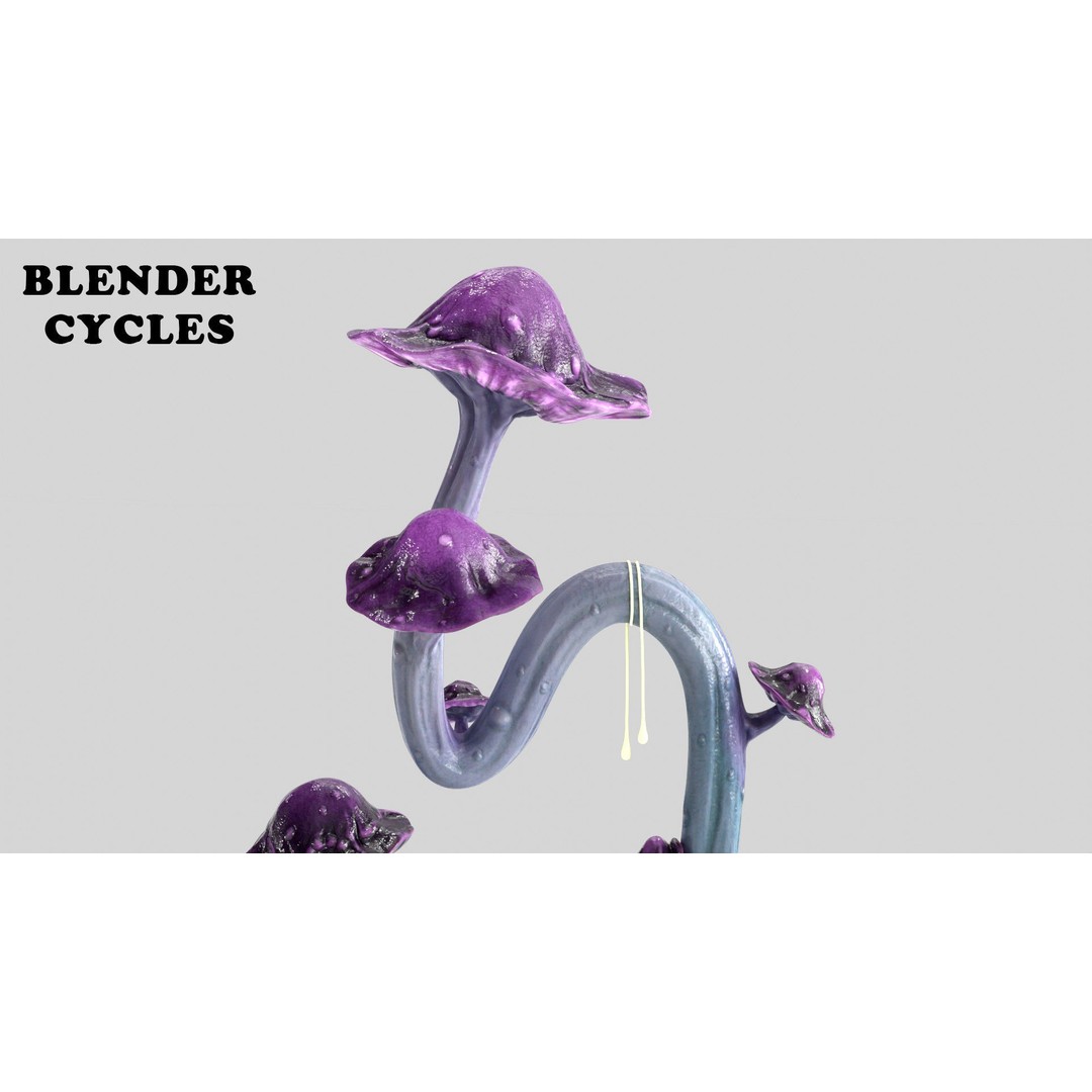 Magic Mushroom 3D Model – Low Poly Fantasy Plant, FBX & Blender - View 24