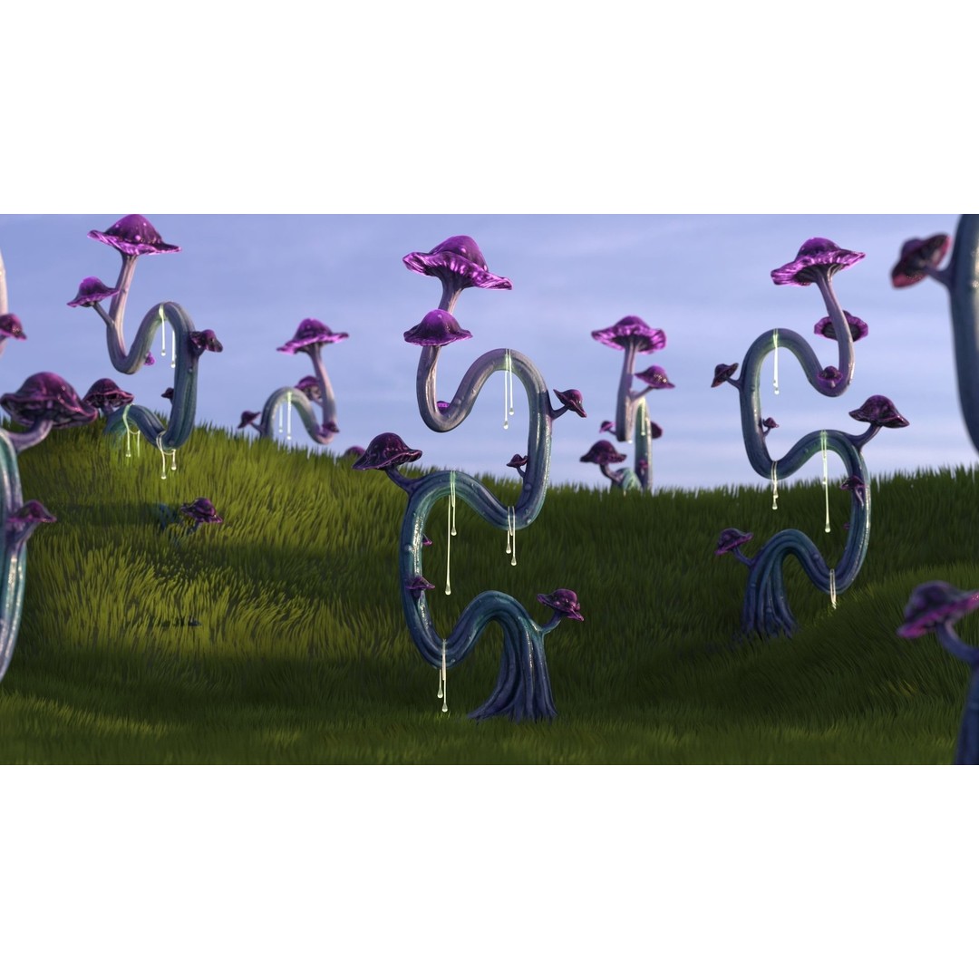 Magic Mushroom 3D Model – Low Poly Fantasy Plant, FBX & Blender - View 3