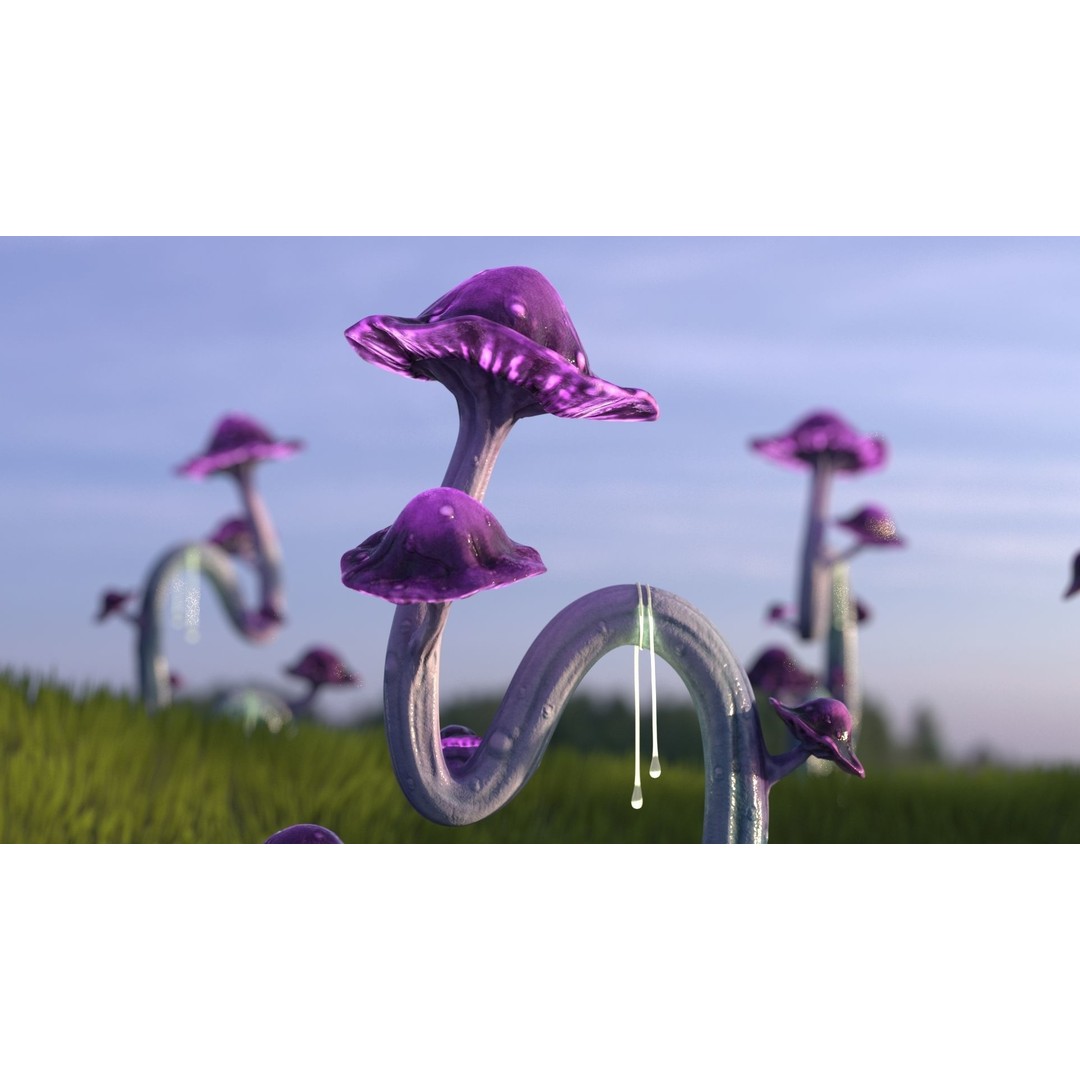 Magic Mushroom 3D Model – Low Poly Fantasy Plant, FBX & Blender - View 5