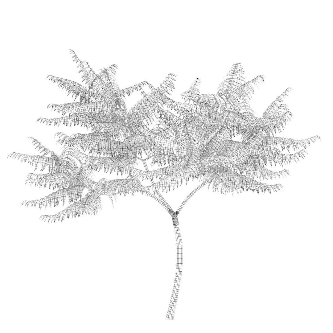Rhus Typhina 3D Model – Realistic Tree Asset, FBX, PBR Textures - View 5