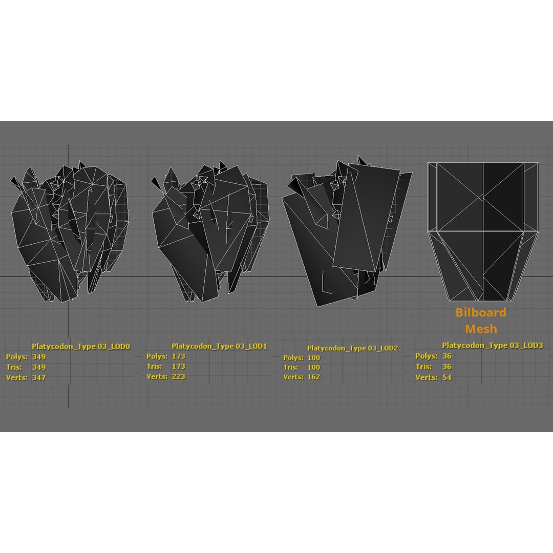 Korean Platycodon Flower 3D Model – Low Poly Game Asset, FBX - View 12
