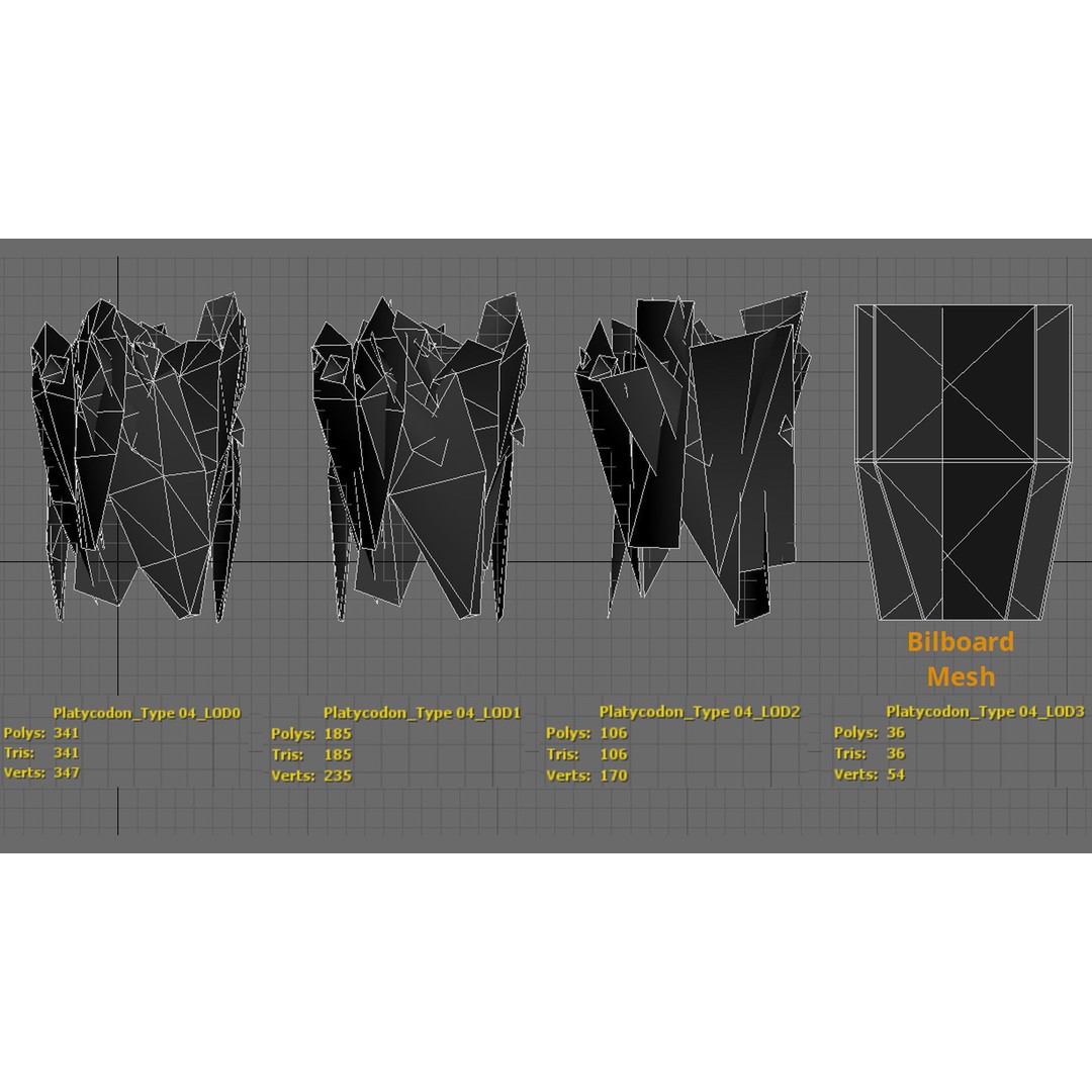 Korean Platycodon Flower 3D Model – Low Poly Game Asset, FBX - View 13