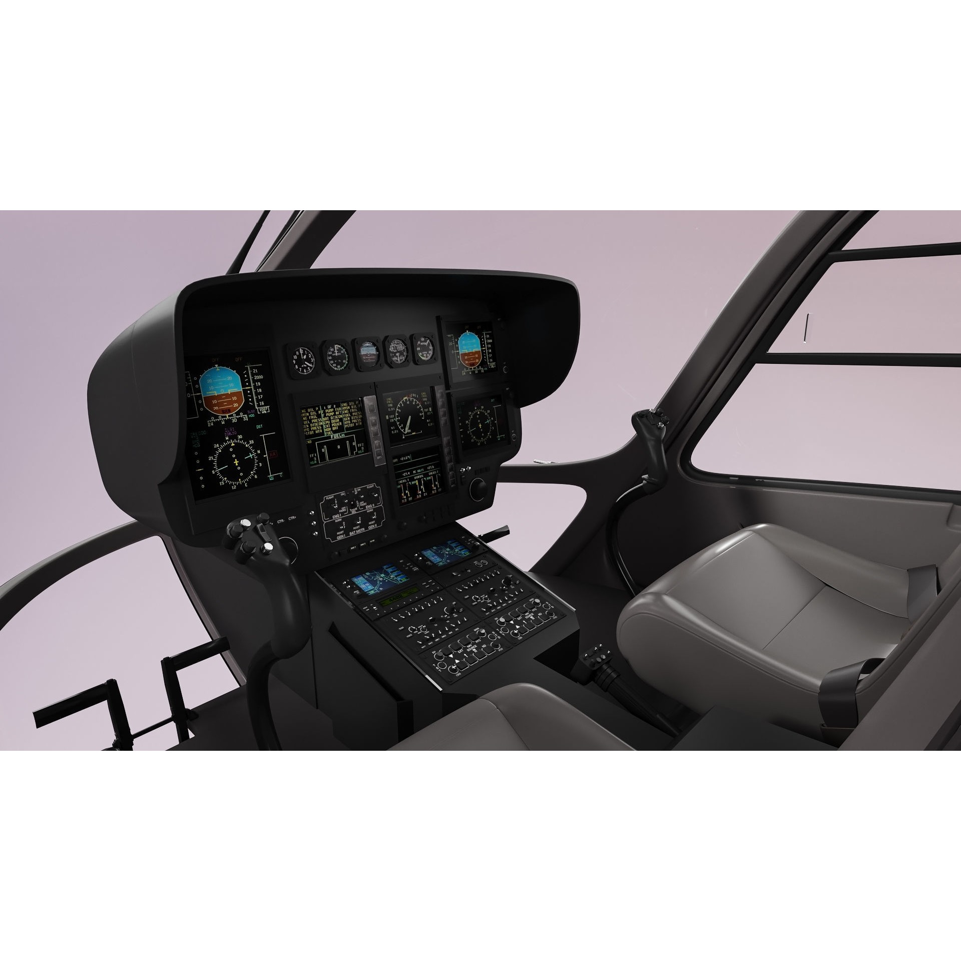 Airbus Helicopter H135 - Game-Ready 3D Model - View 10