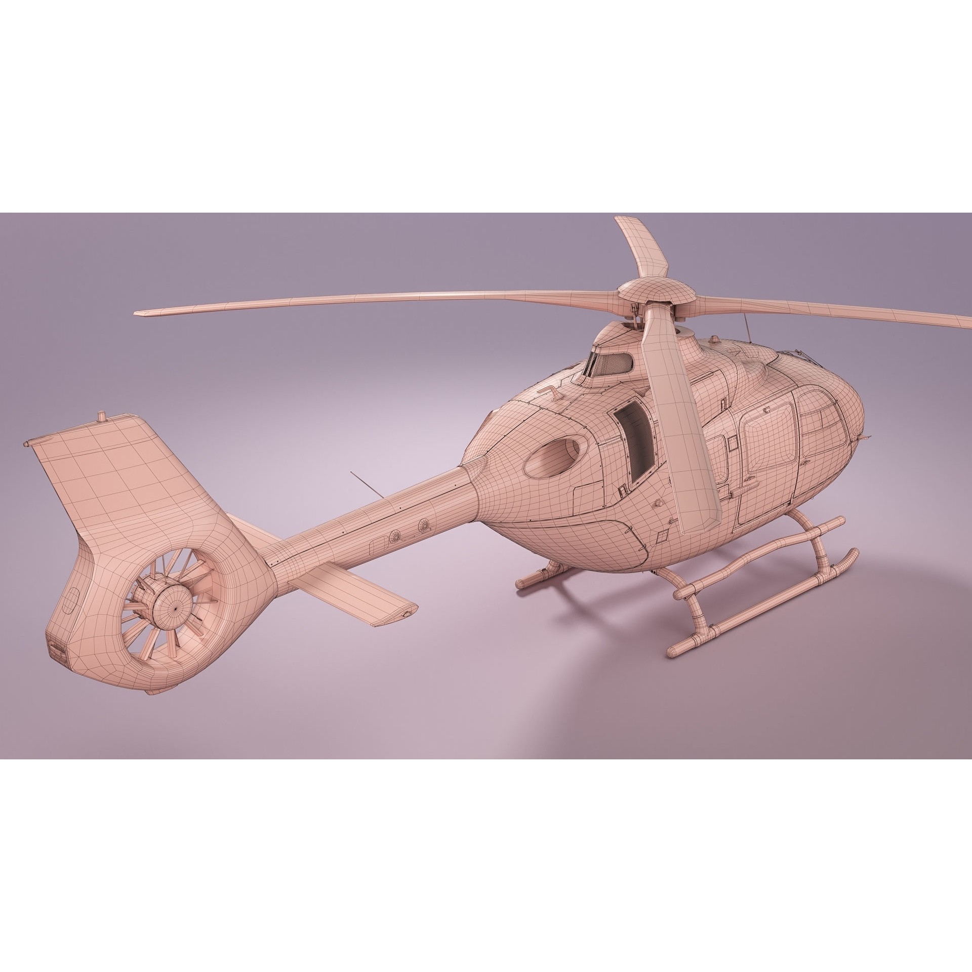 Airbus Helicopter H135 - Game-Ready 3D Model - View 28