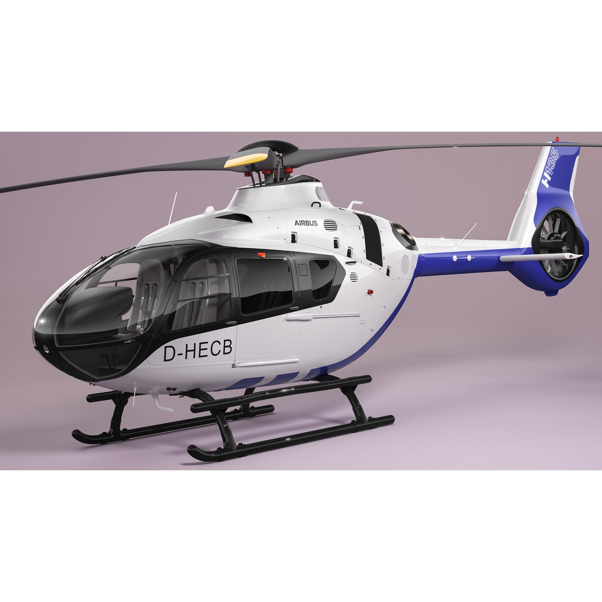 Airbus Helicopter H135 - Game-Ready 3D Model - View 3