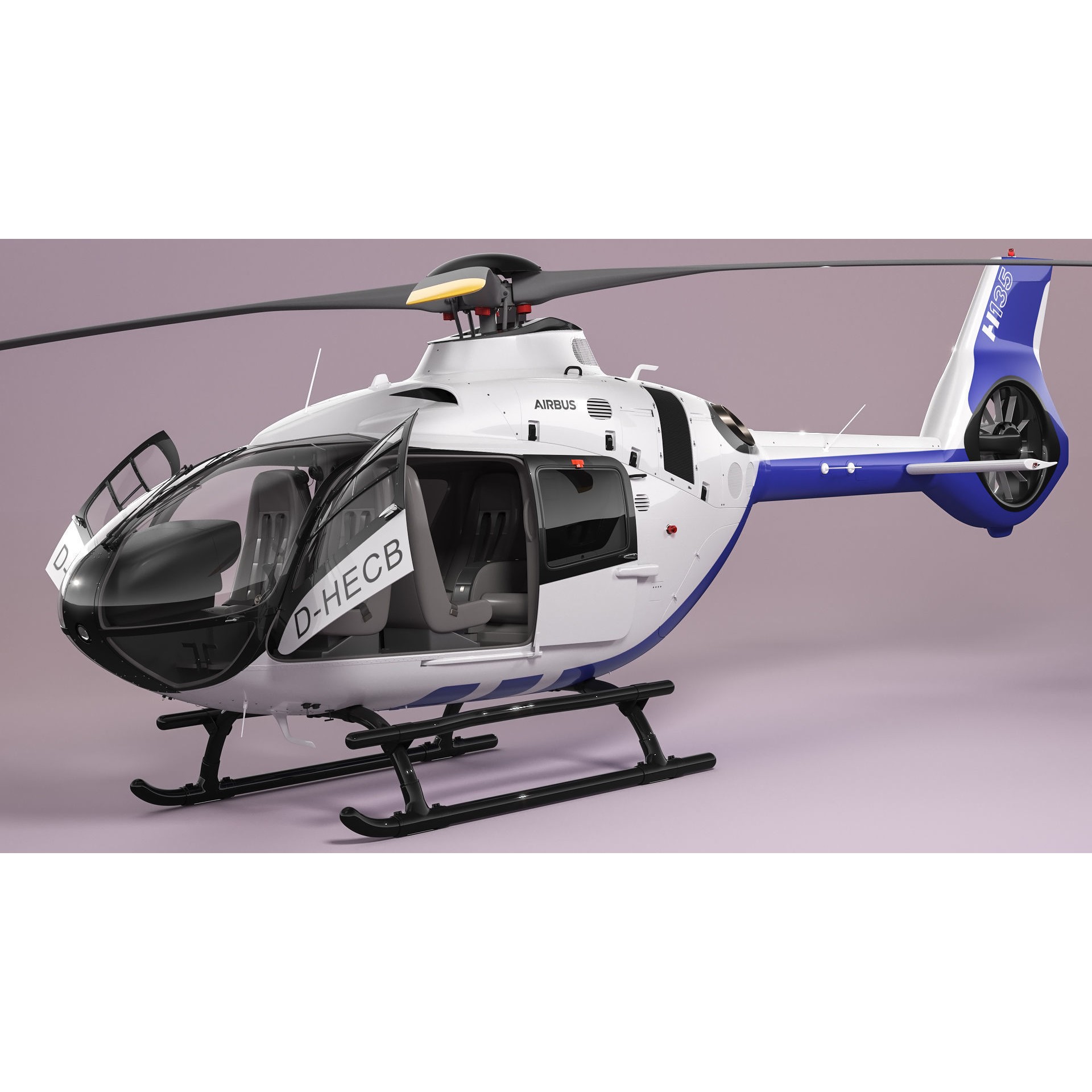 Airbus Helicopter H135 - Game-Ready 3D Model - View 4