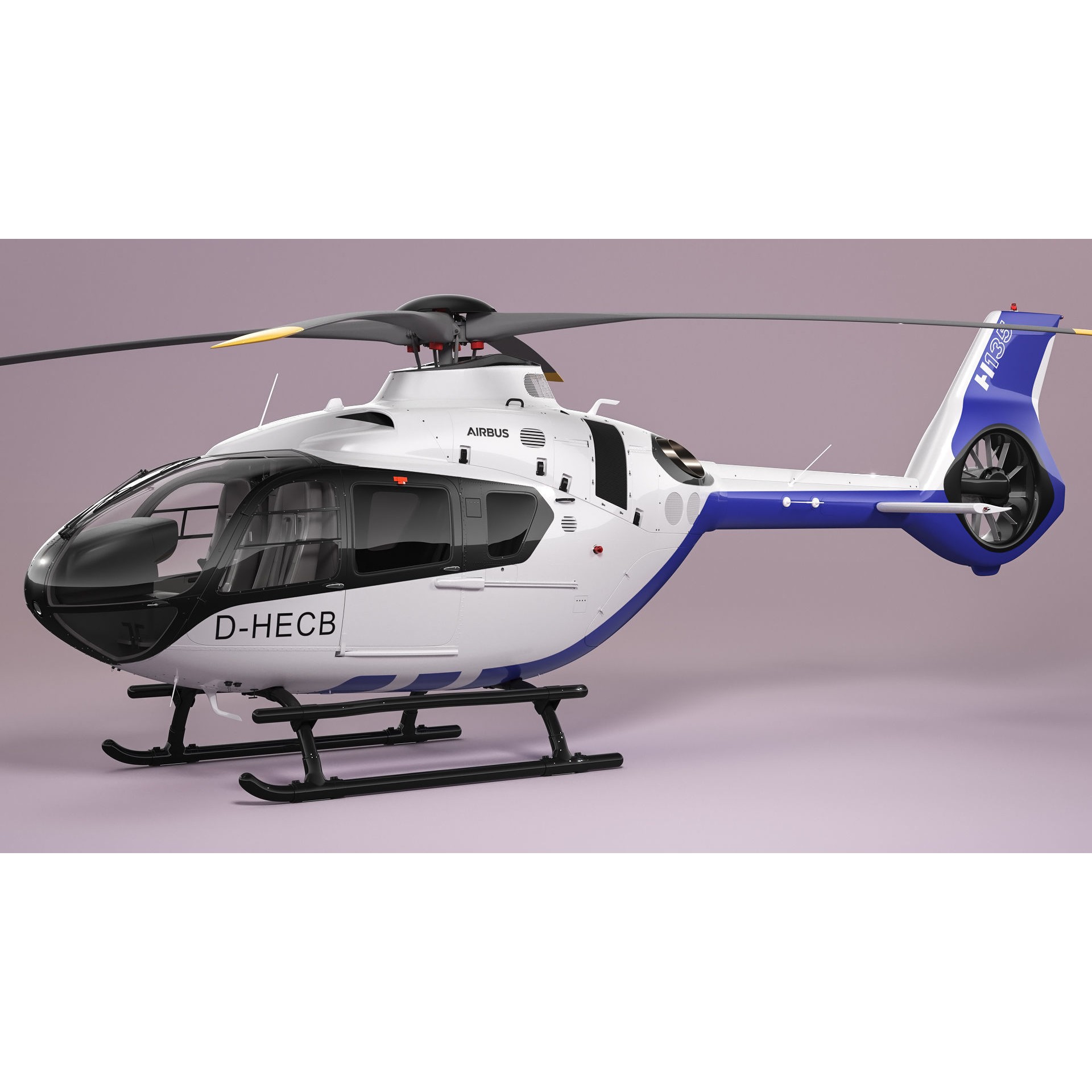 Airbus Helicopter H135 - Game-Ready 3D Model - View 5