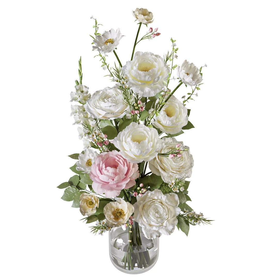 Flower Set 131 3D Model – High Poly Bouquet Asset, FBX, OBJ - View 3