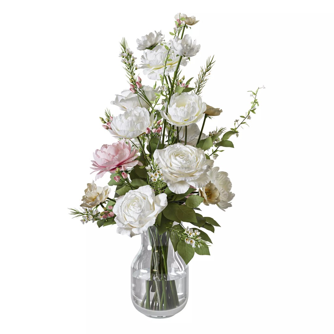 Flower Set 131 3D Model – High Poly Bouquet Asset, FBX, OBJ - View 4