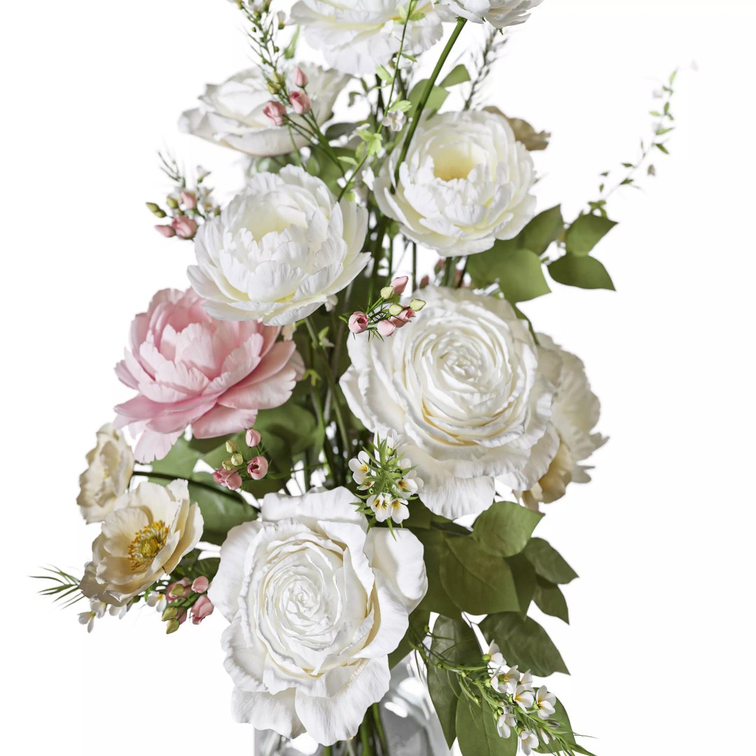 Flower Set 131 3D Model – High Poly Bouquet Asset, FBX, OBJ - View 5