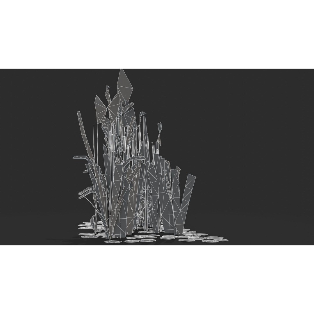 Modular Wetland Plants 3D Model – Low Poly Game Asset, FBX & OBJ - View 17