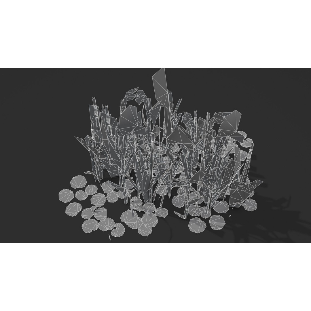 Modular Wetland Plants 3D Model – Low Poly Game Asset, FBX & OBJ - View 18
