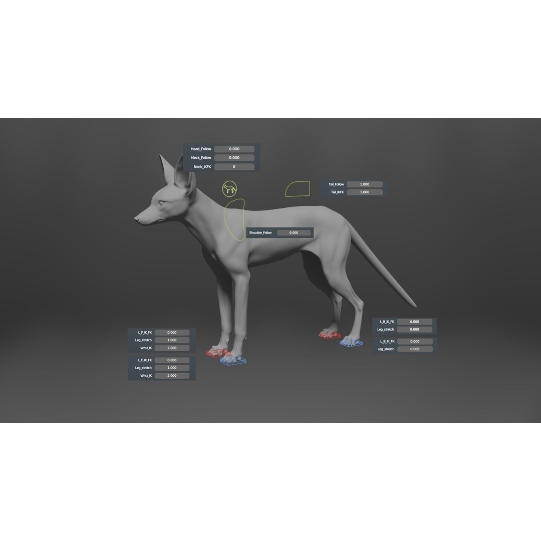 Arabian Red Fox 3D Model – Rigged Animation with PBR Textures - View 19