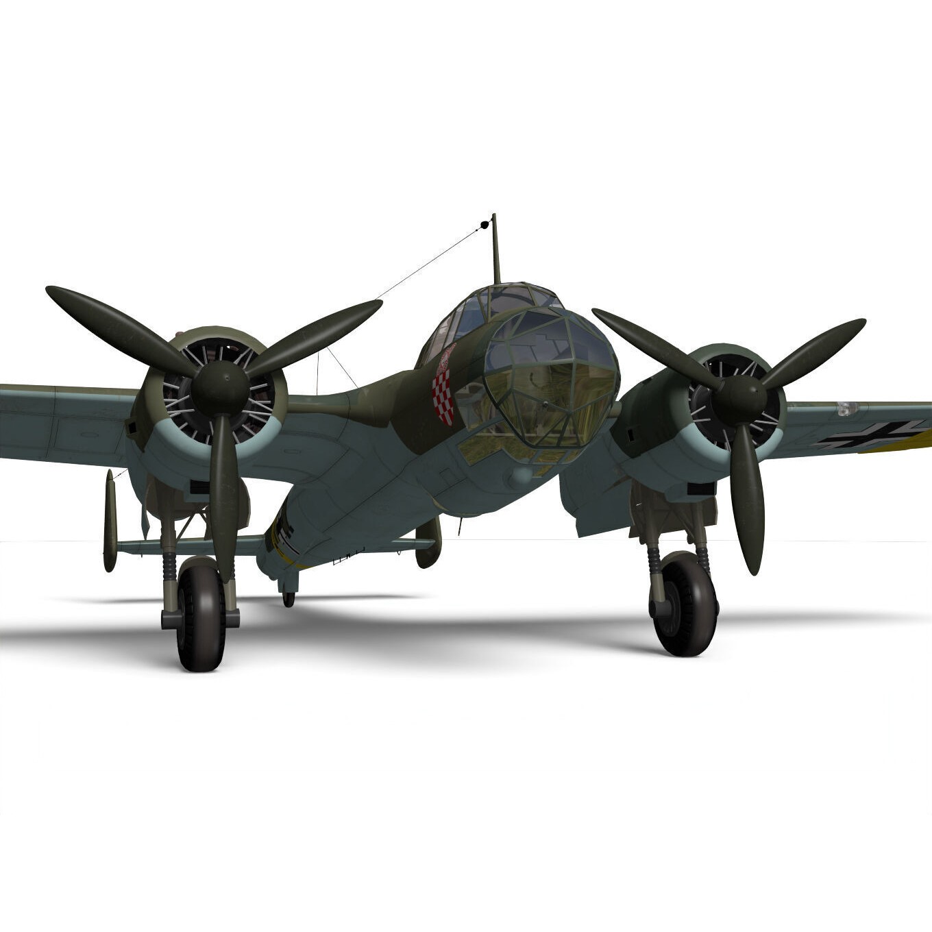 Dornier Do17 Z-2 - Detailed 3D Model - View 10