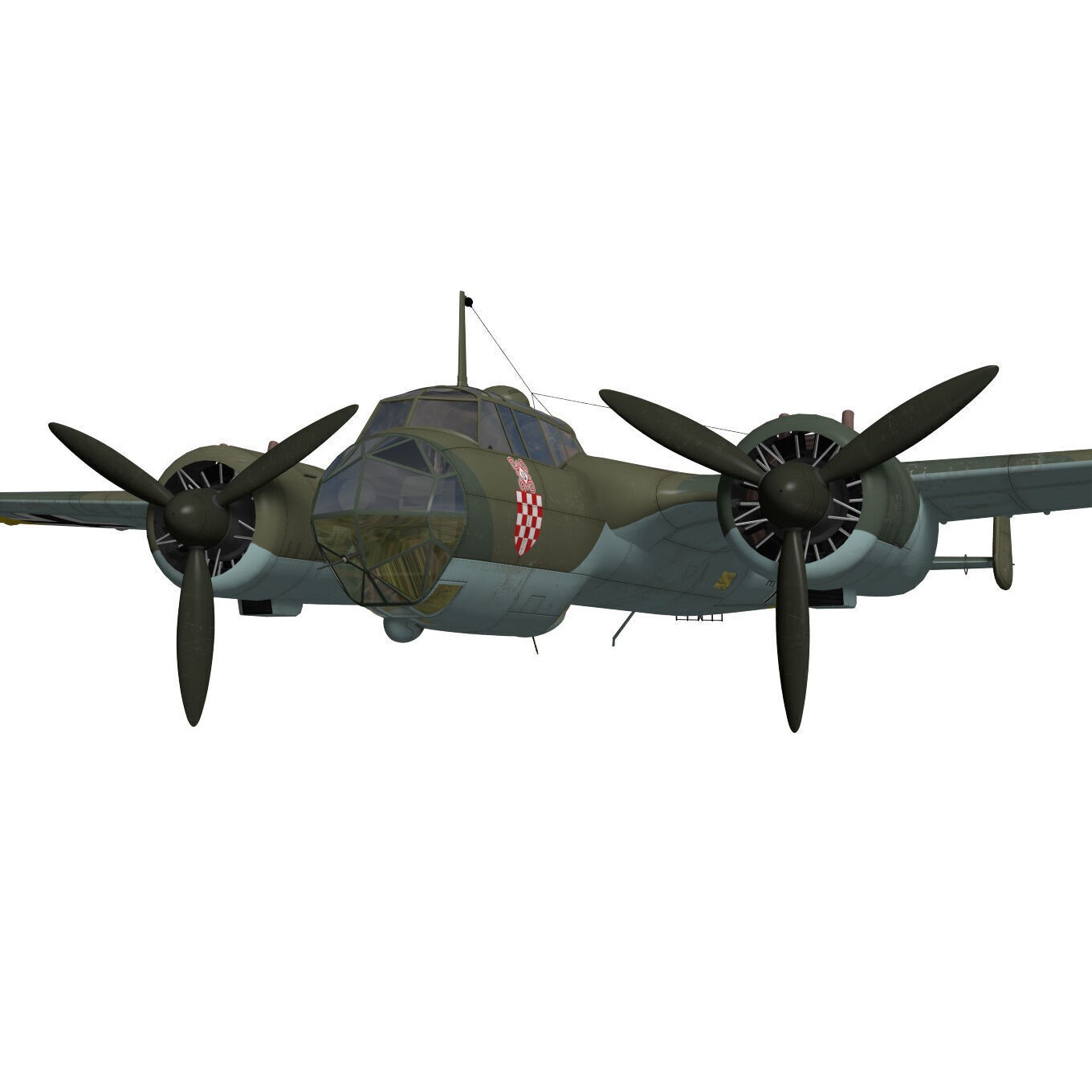 Dornier Do17 Z-2 - Detailed 3D Model - View 6