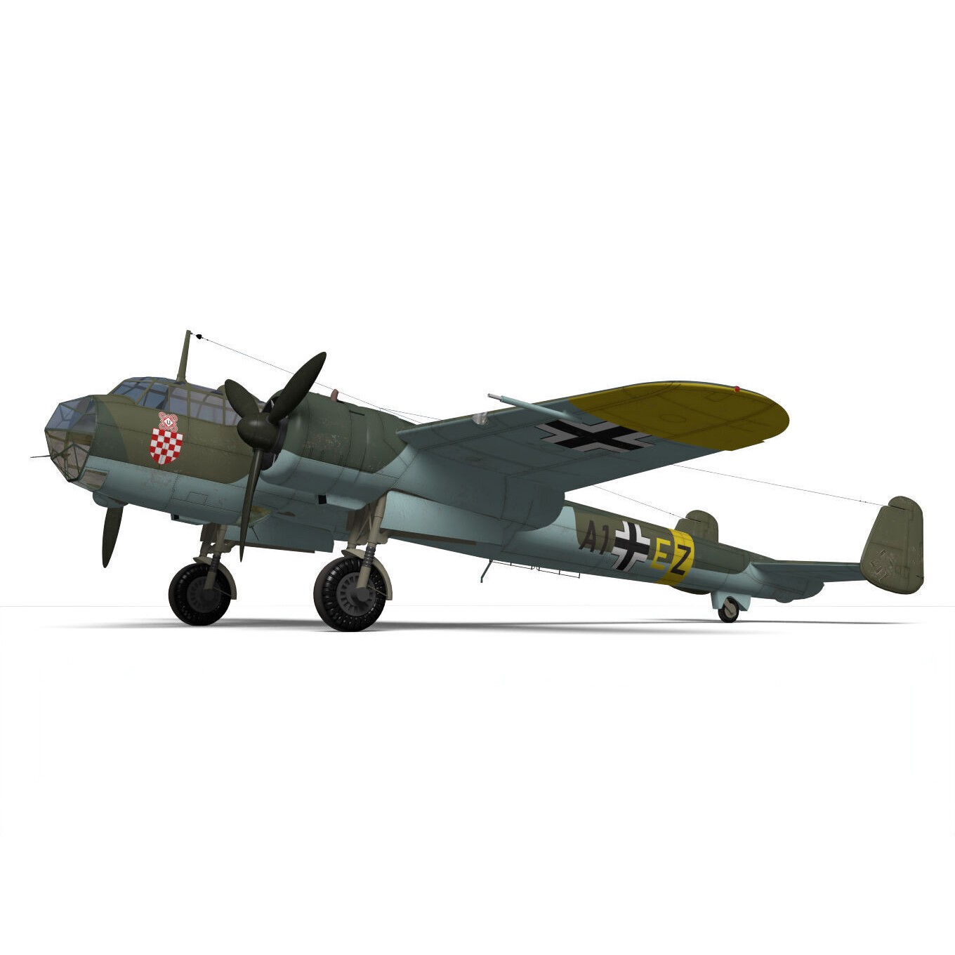 Dornier Do17 Z-2 - Detailed 3D Model - View 8