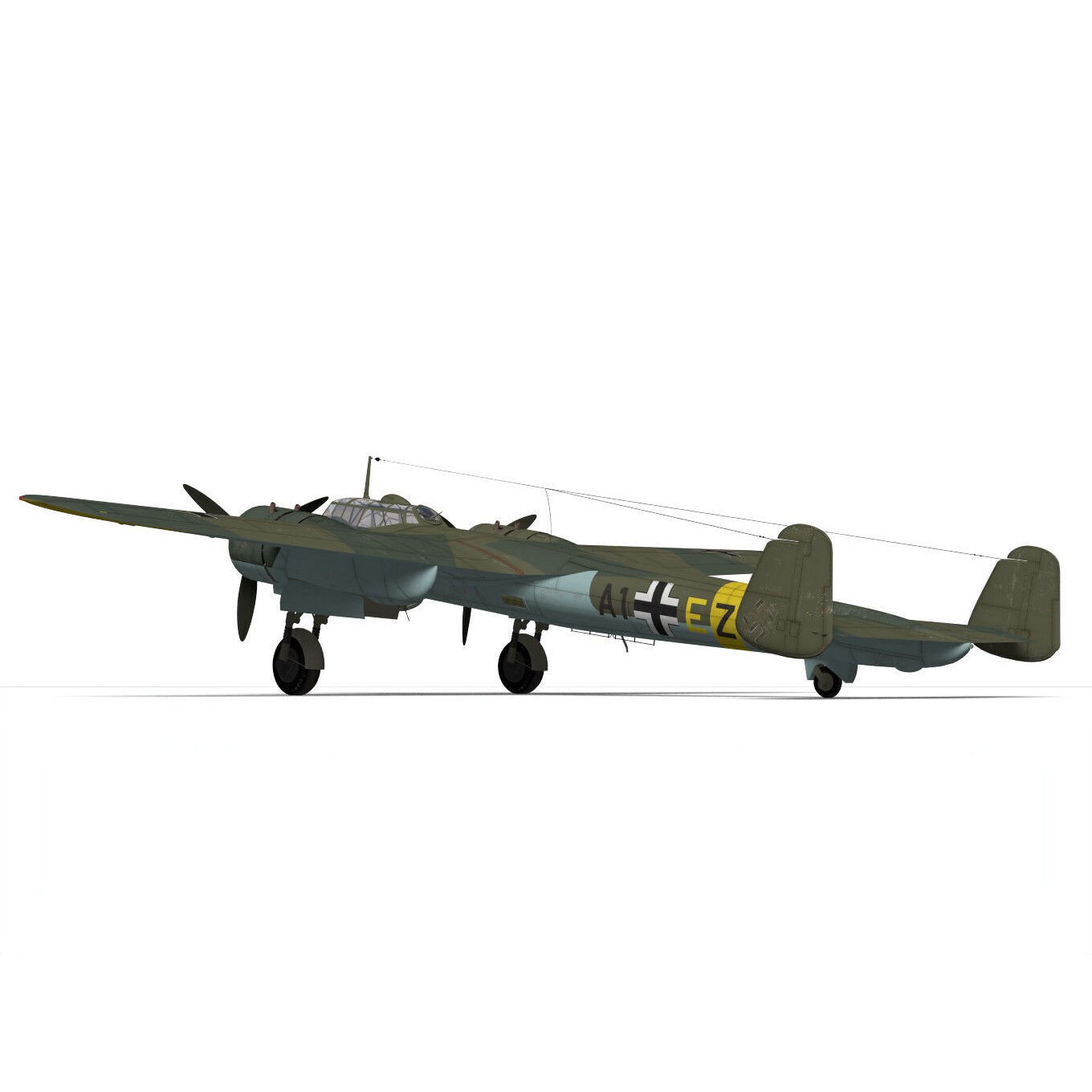 Dornier Do17 Z-2 - Detailed 3D Model - View 9