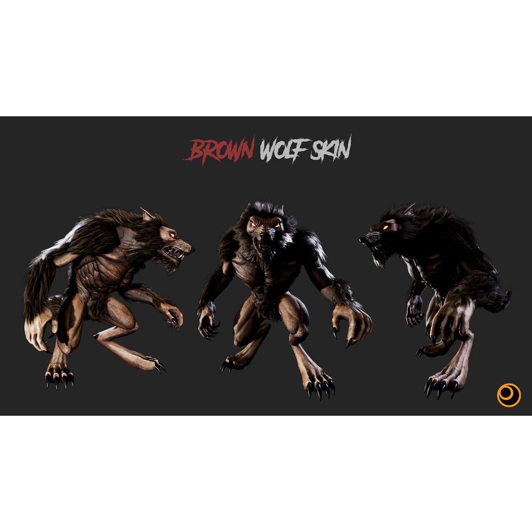 Savage Werewolf 3D Model – Rigged Low-Poly Game Asset, FBX - View 15