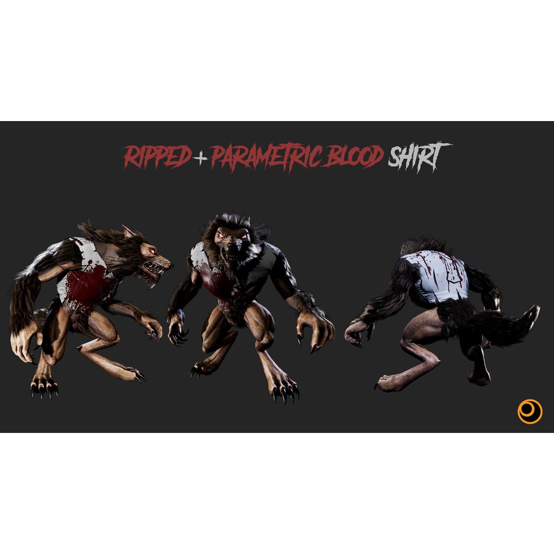 Savage Werewolf 3D Model – Rigged Low-Poly Game Asset, FBX - View 17